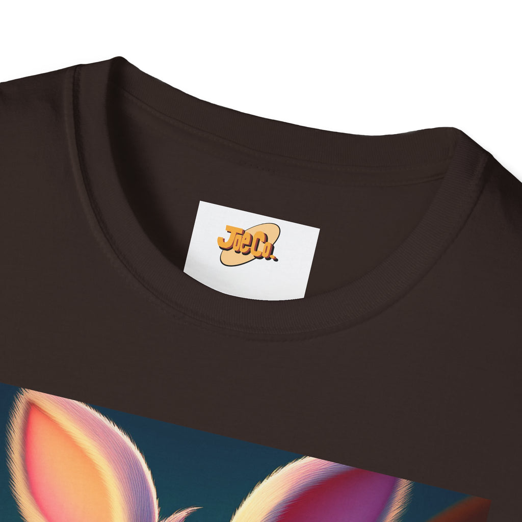 Easter Bunny Kids T-Shirt — Cute Cartoon Rabbit with Colorful Eggs