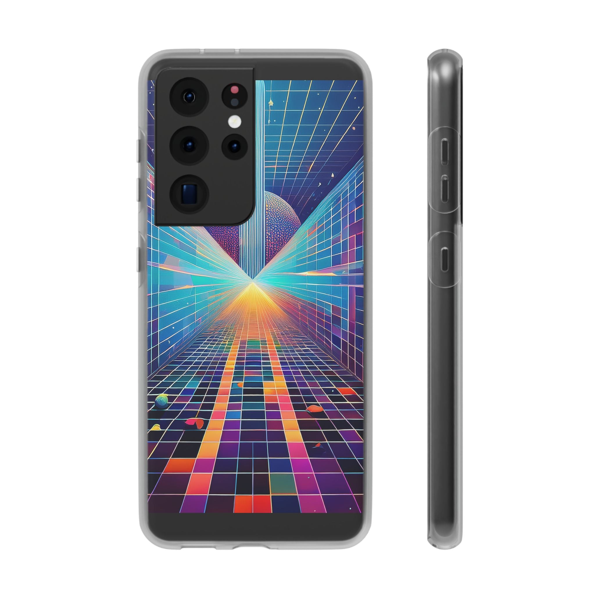 Retro Wave Phone Case — Neon Grid Sci‑Fi iPhone Cover