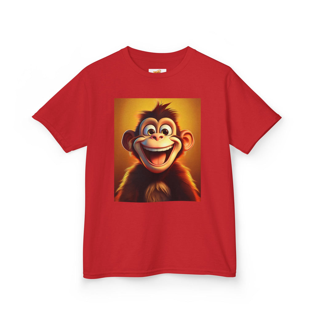 Kids Monkey Smile T‑Shirt — Cute Cartoon Ape Graphic Tee for Toddlers & Children