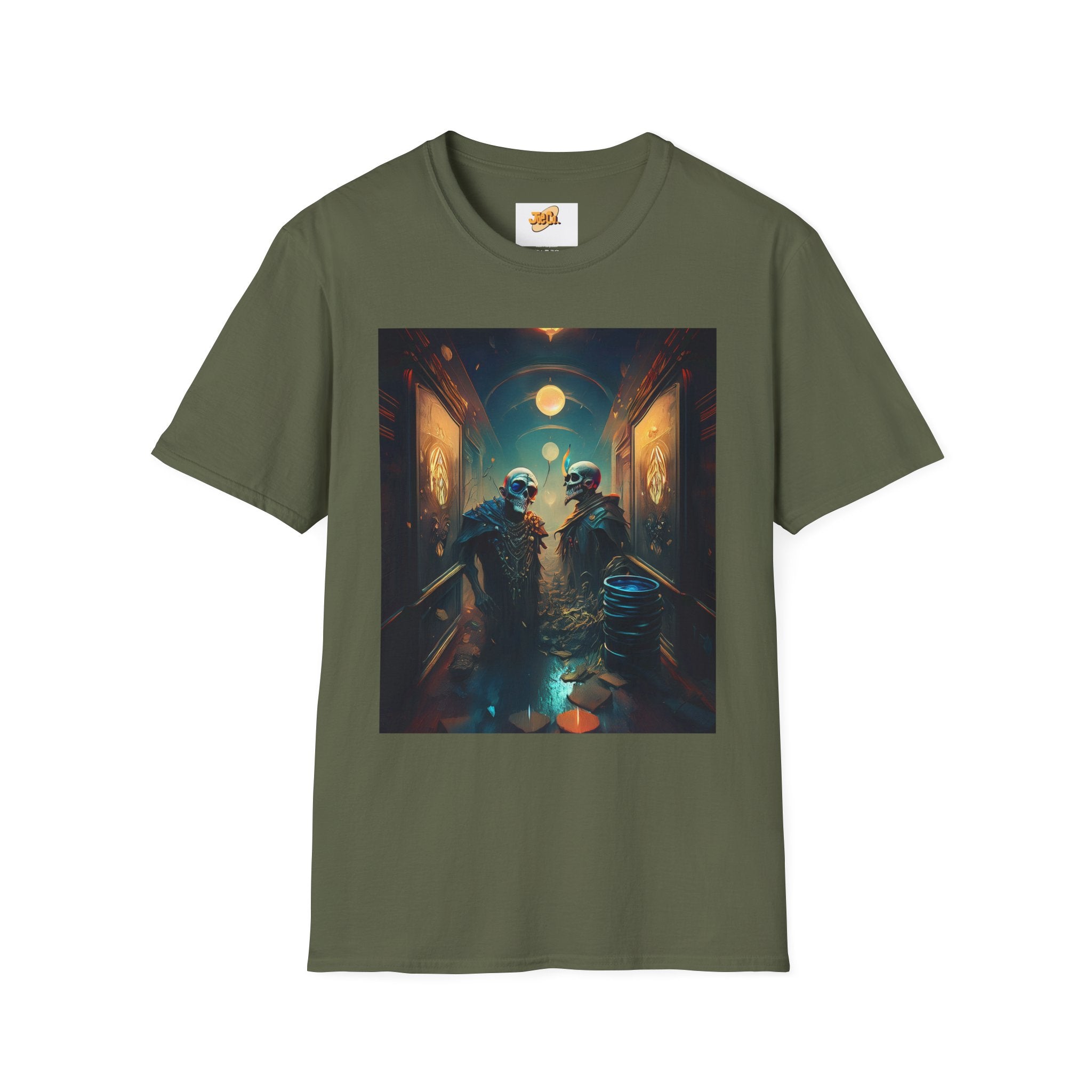 Cyberpunk Alley T-Shirt — Neon Futuristic Street Scene