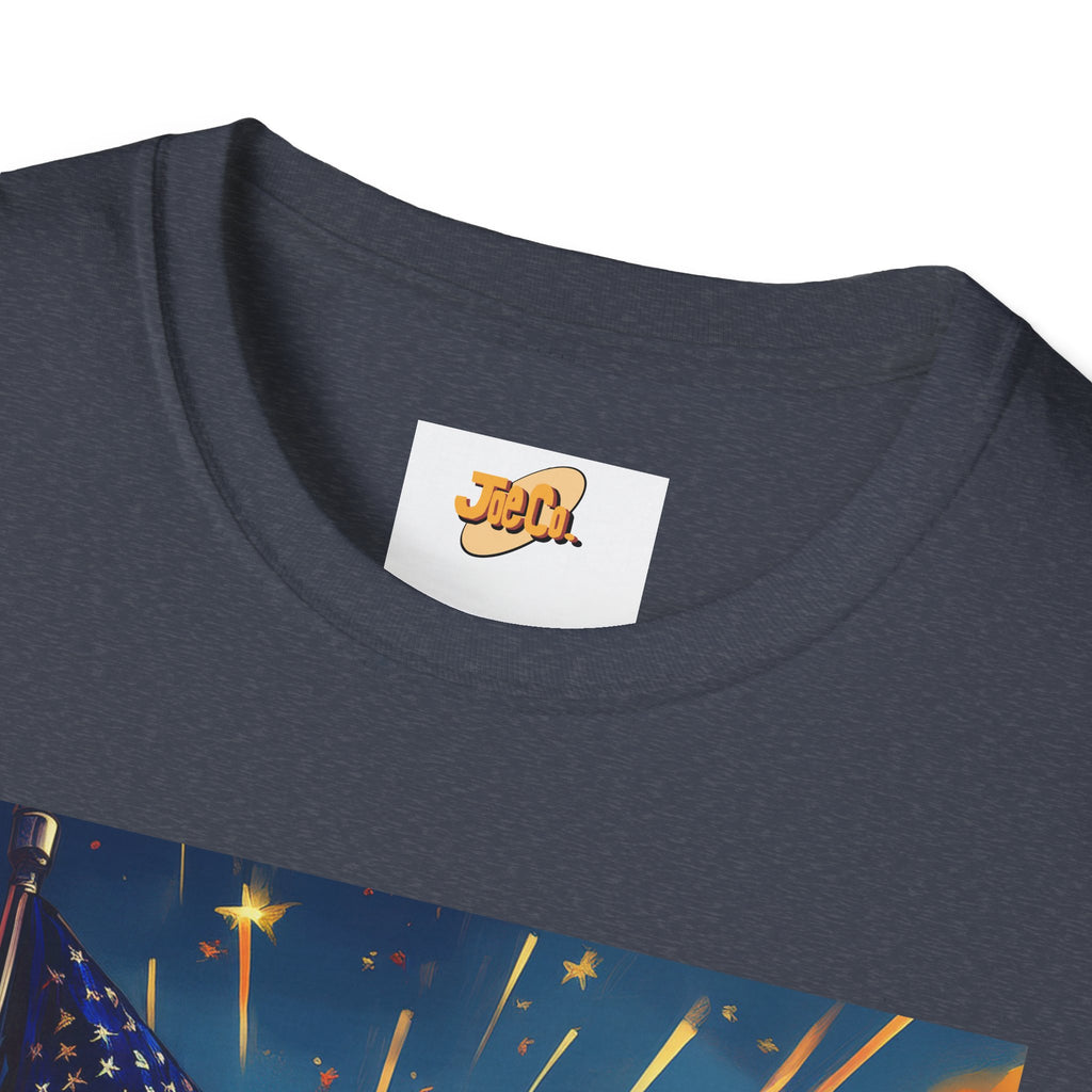 American Flag Sunrise T-Shirt — Patriotic USA Sunset Graphic Tee