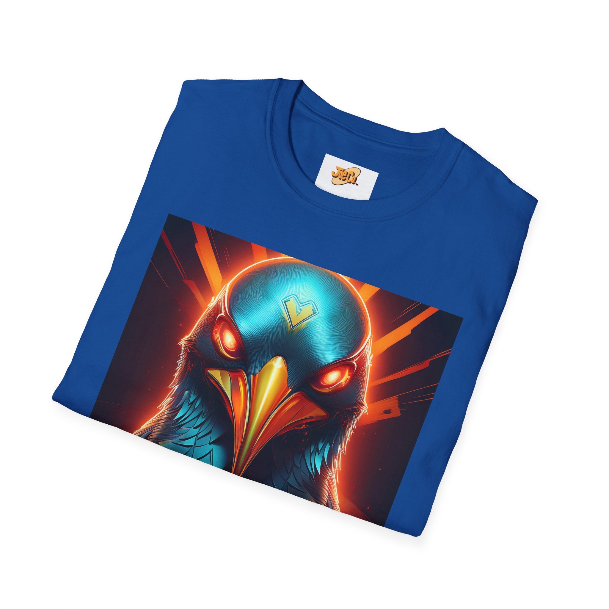 Mystic Raven Graphic T-Shirt — Neon Bird Art Tee