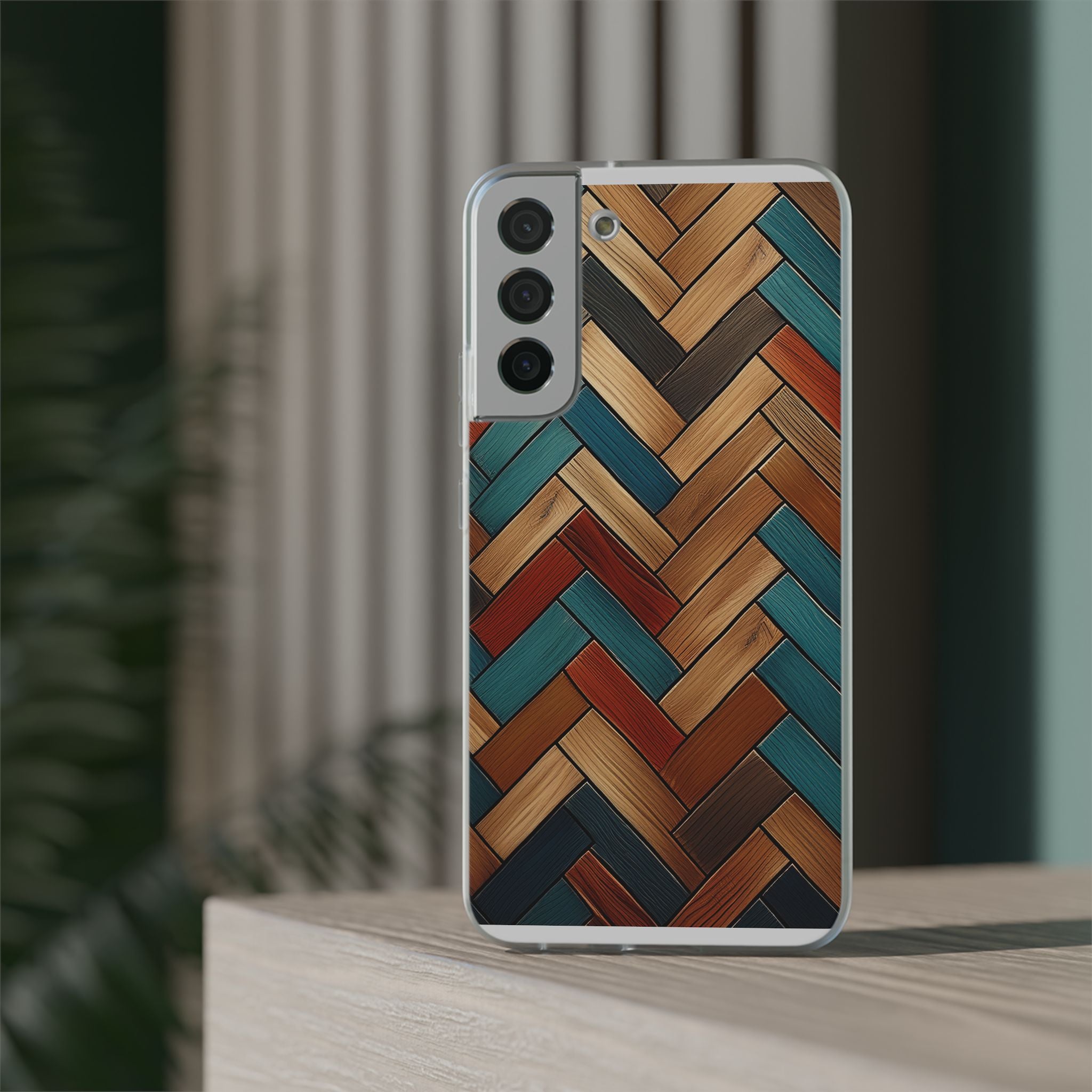 Herringbone Wood Pattern Flexi Phone Case
