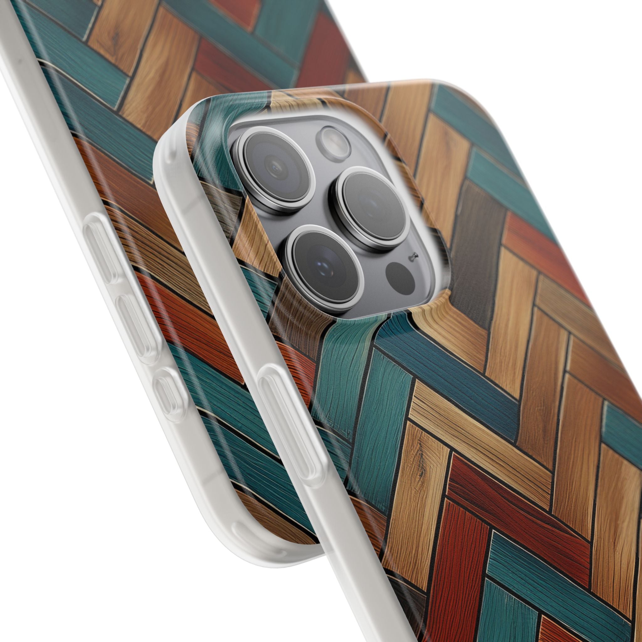 Herringbone Wood Pattern Flexi Phone Case