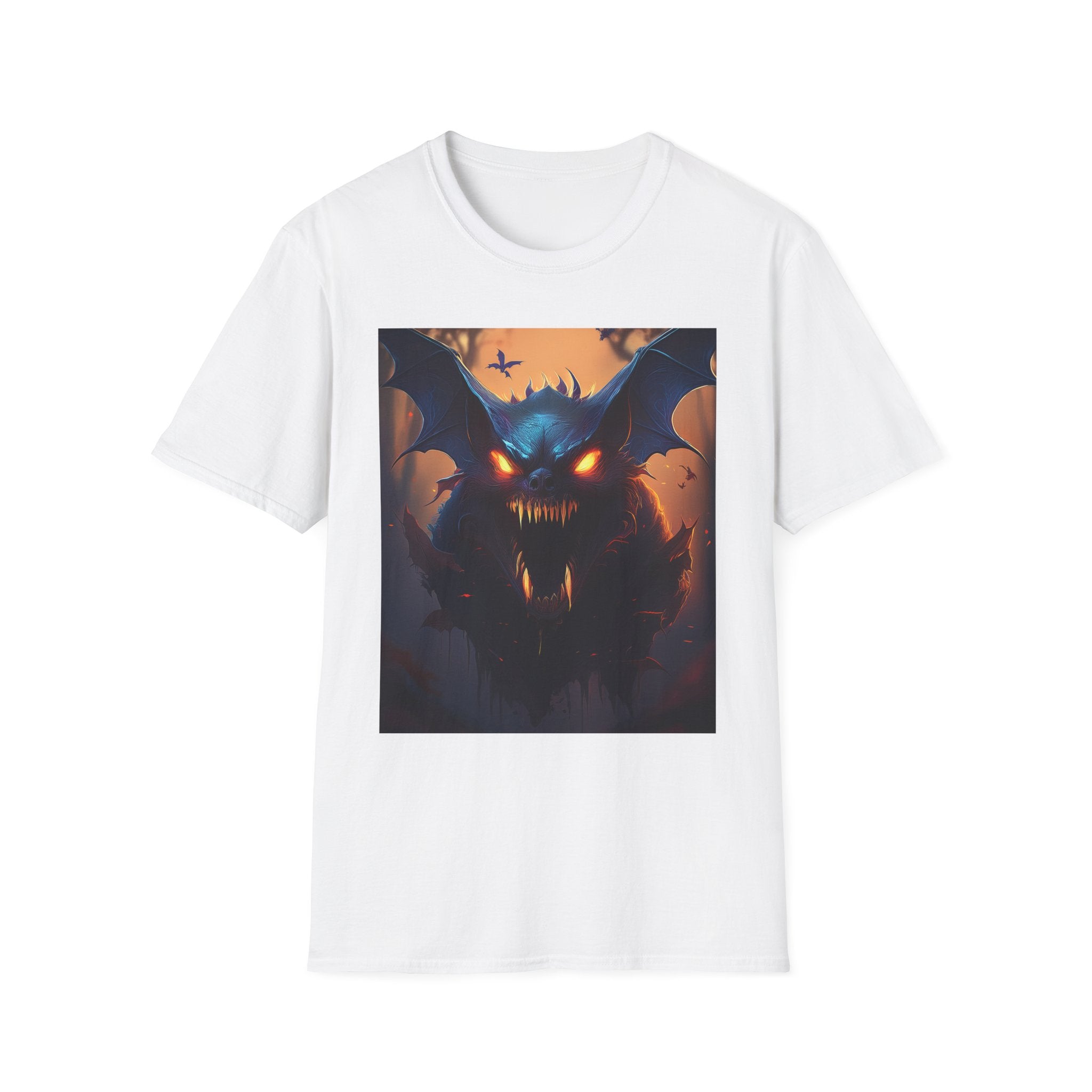 Halloween Demon Bat T-Shirt — Spooky Glowing Monster Tee