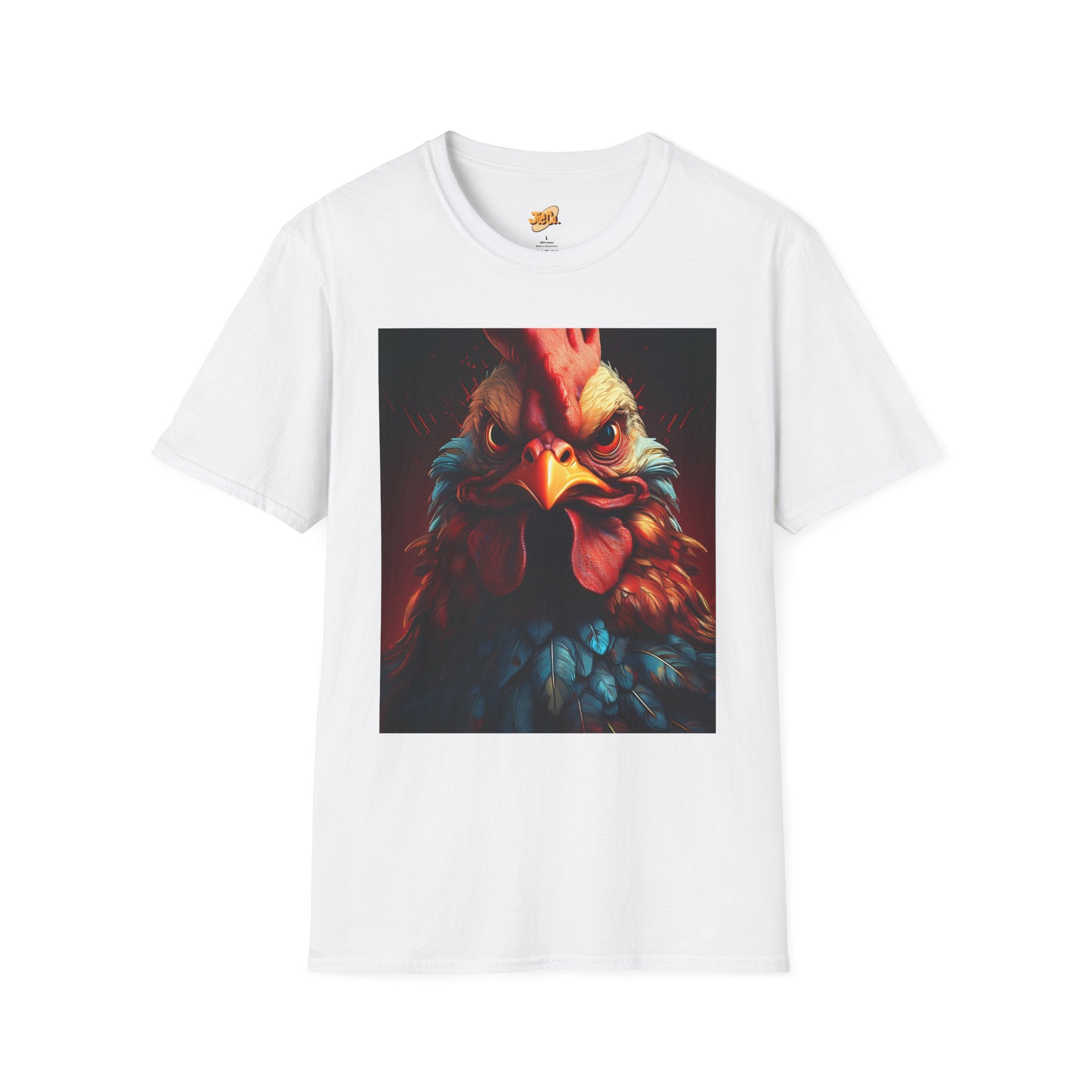 Rooster Portrait T-Shirt – Bold Vintage Farmhouse Rooster Art Tee