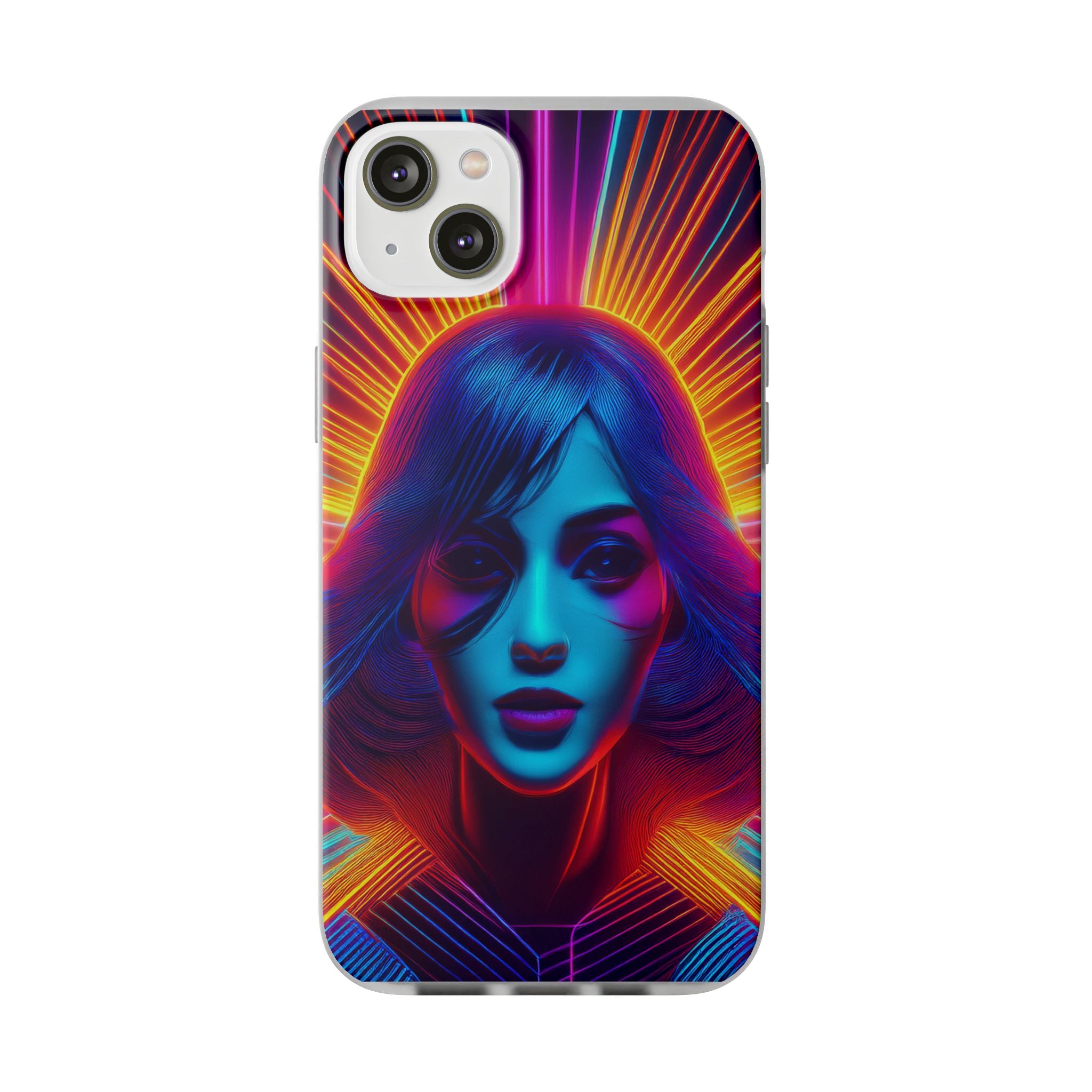 Phone Case — Neon Retro Portrait Mandala