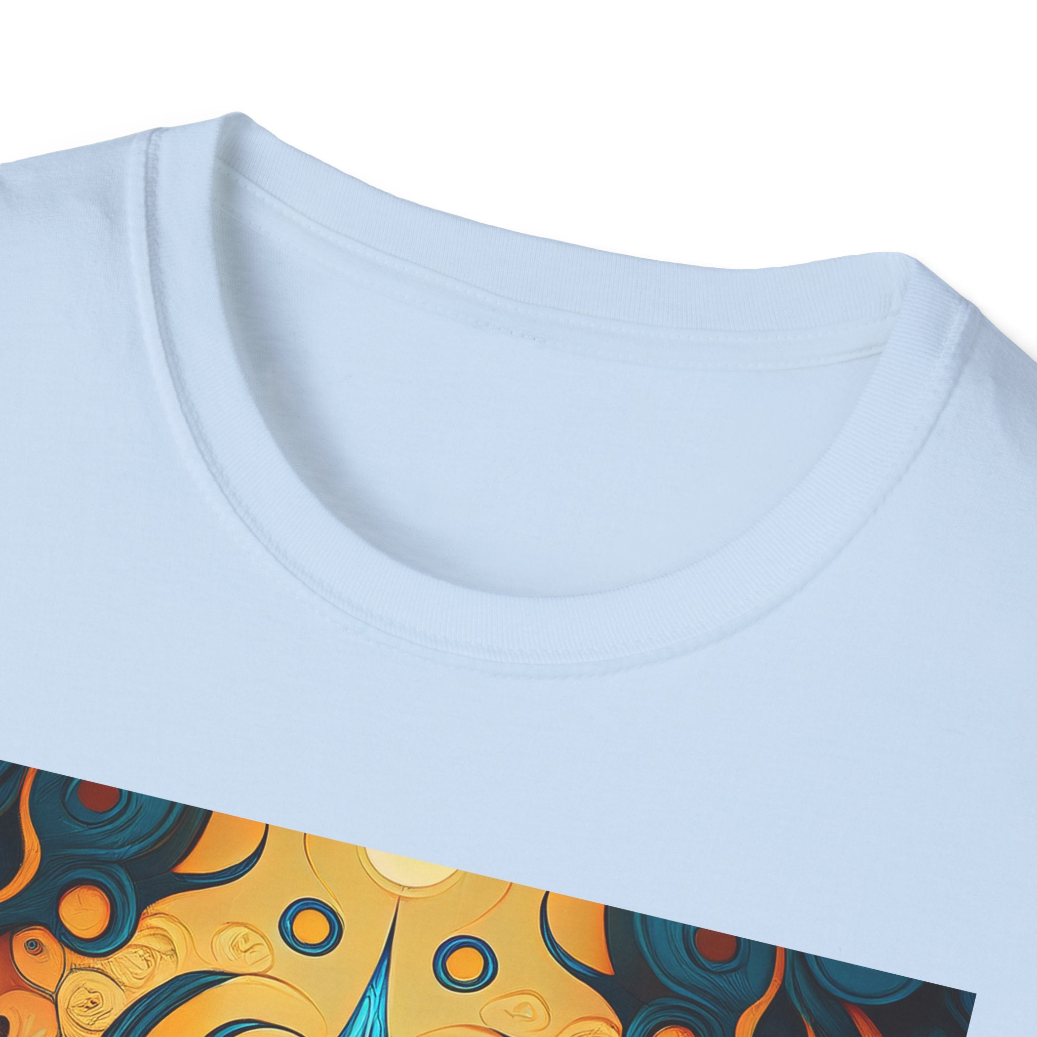 Psychedelic Abstract Mask T-Shirt — Vibrant Tribal Floral Art Tee