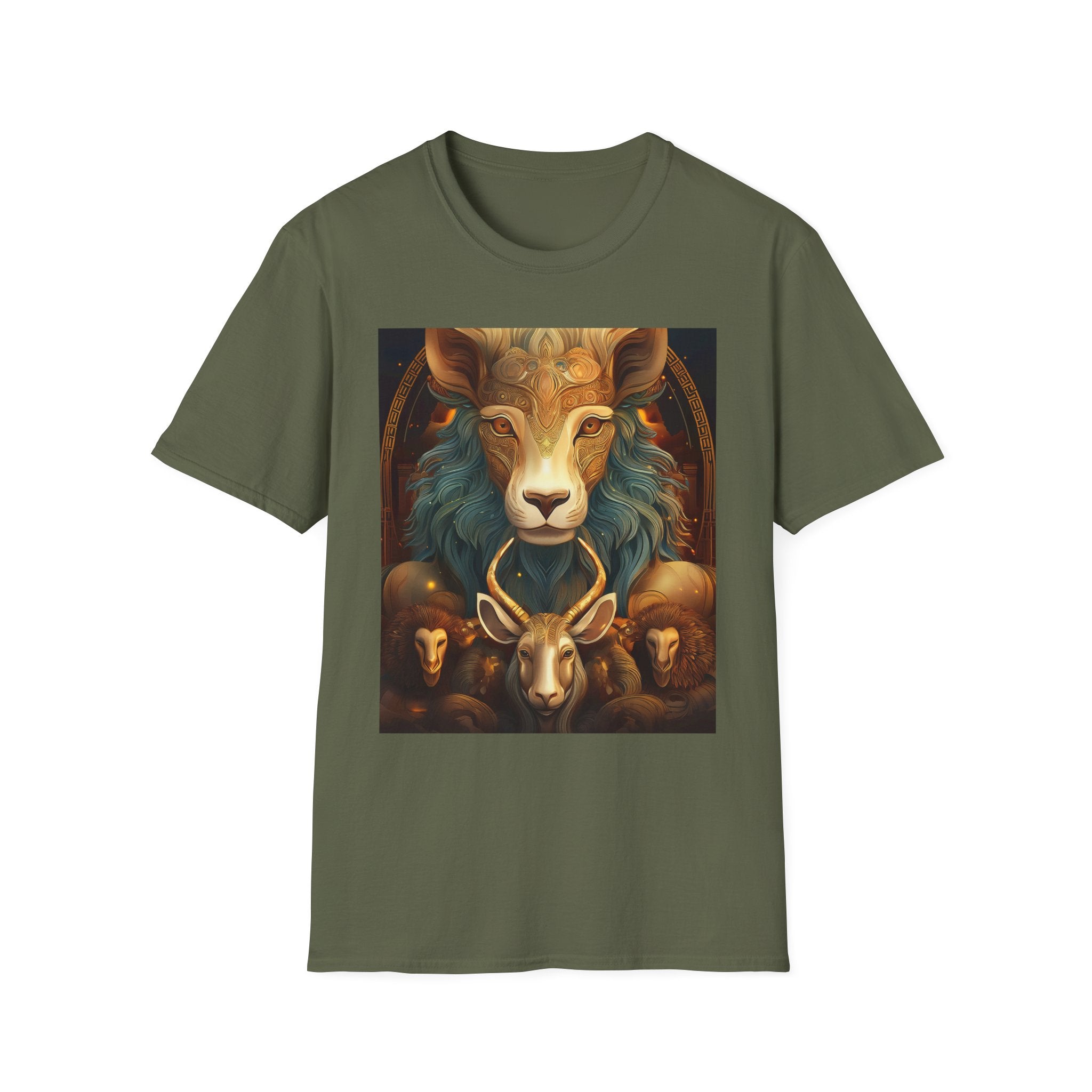 Mystic Ram & Herd Art T-Shirt — Zodiac Capricorn Goat Graphic Tee