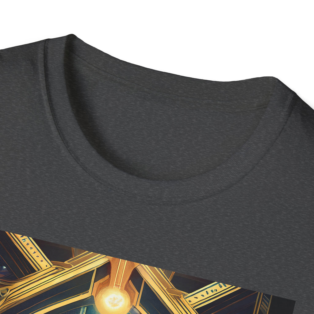Mystic Observatory Art Tee — Cosmic Circle Gathering Graphic T-Shirt