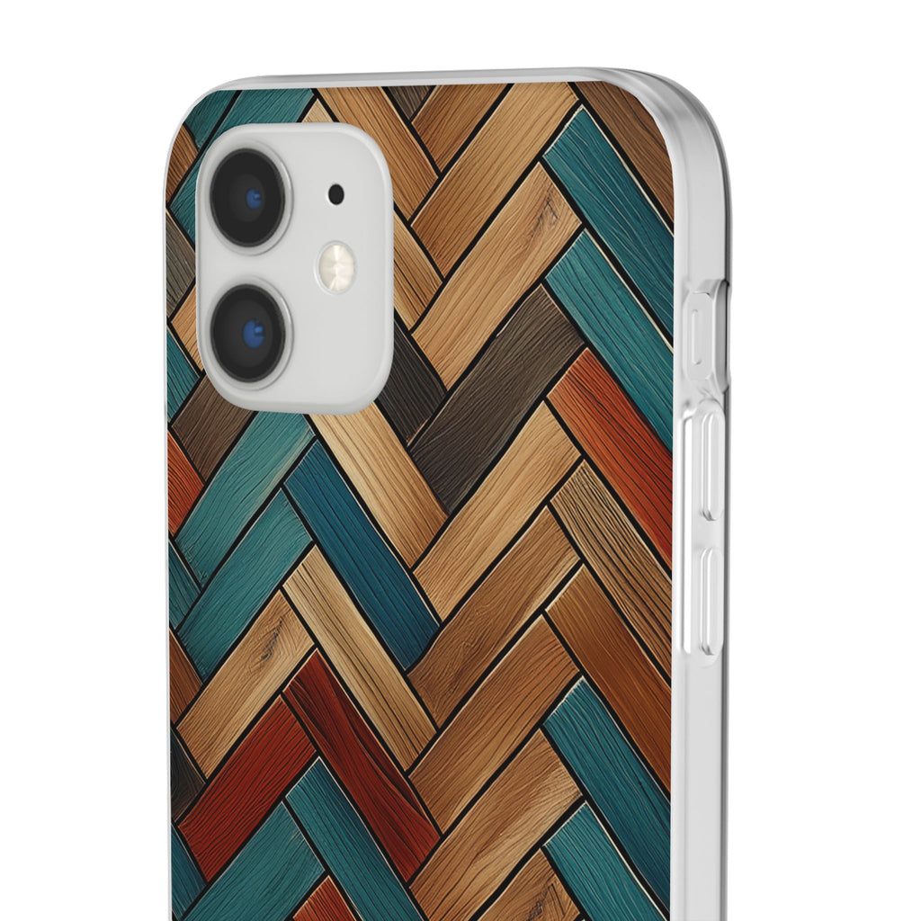 Herringbone Wood Pattern Flexi Phone Case