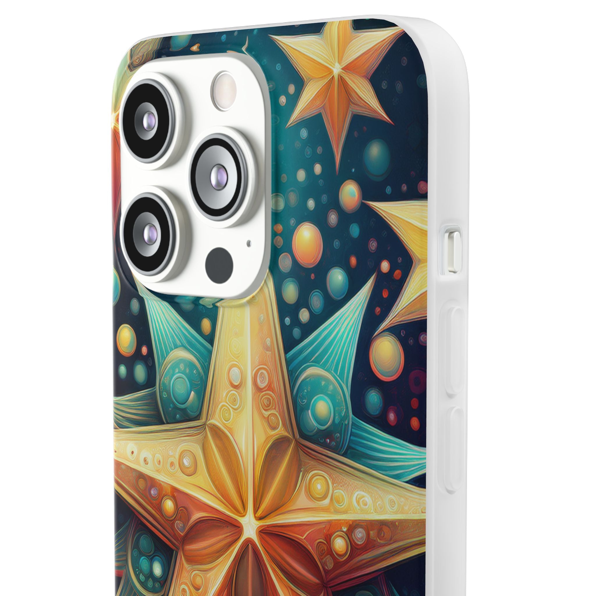 Starburst Galaxy Phone Case — Colorful Cosmic Star Design Flexible Case