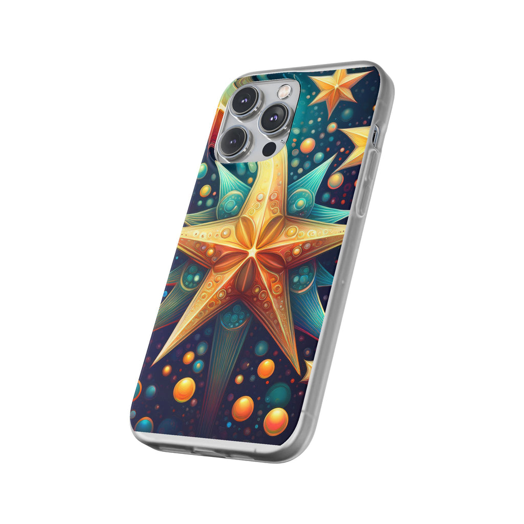 Starburst Galaxy Phone Case — Colorful Cosmic Star Design Flexible Case
