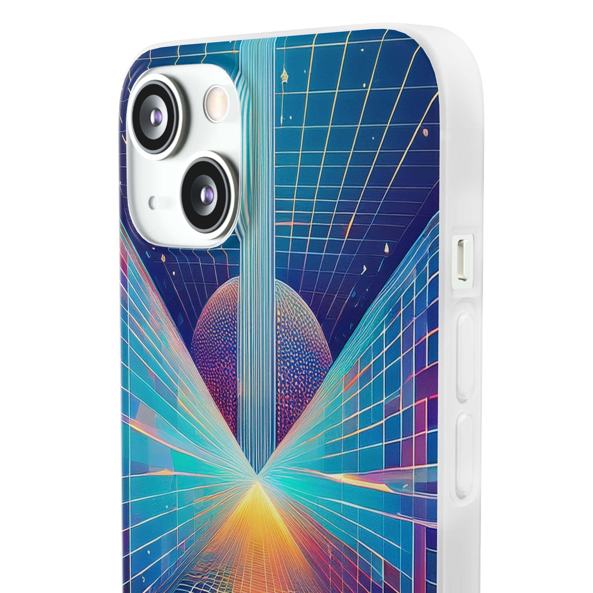 Retro Wave Phone Case — Neon Grid Sci‑Fi iPhone Cover