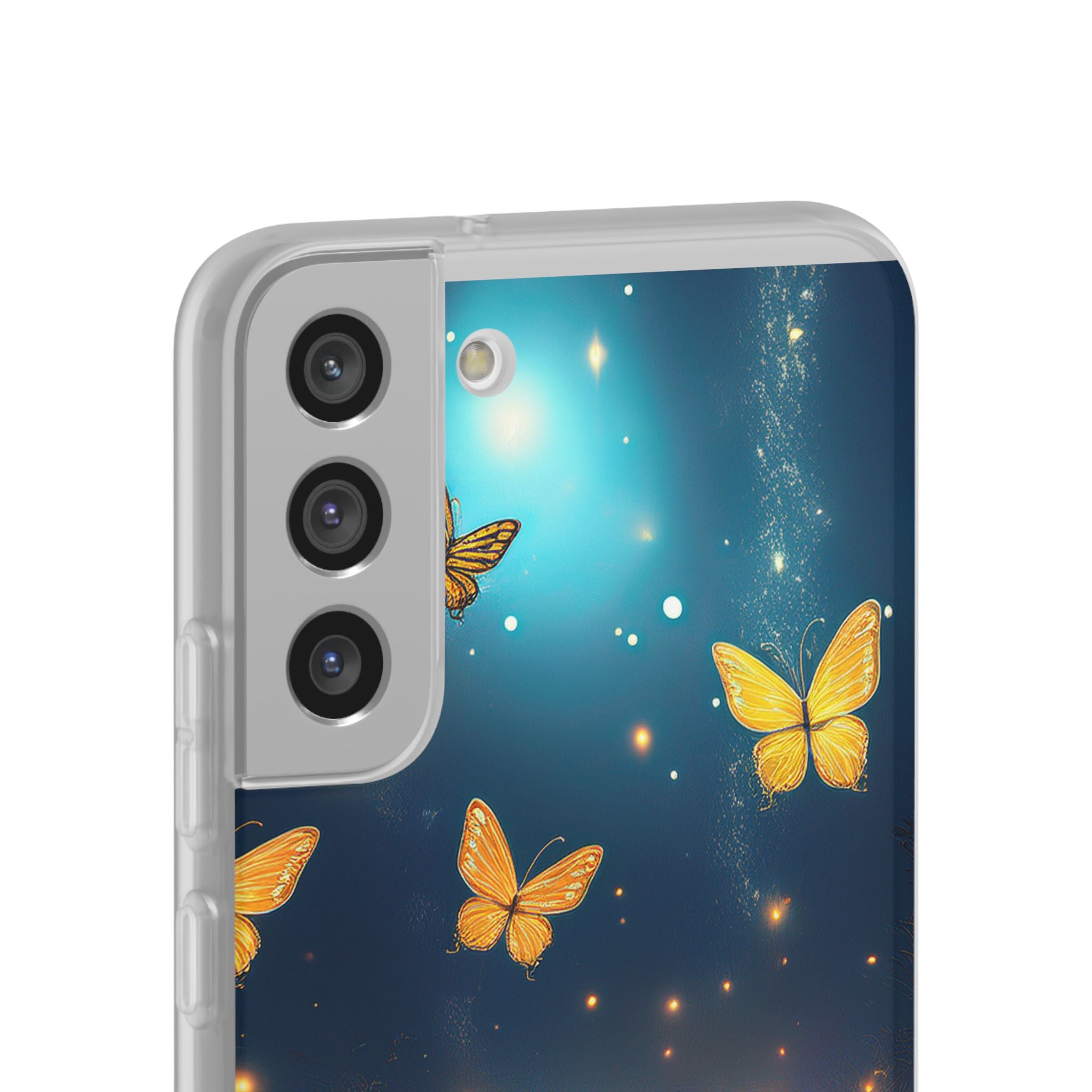 Butterfly Night Sky Phone Case – Glowing Firefly Fantasy for iPhone
