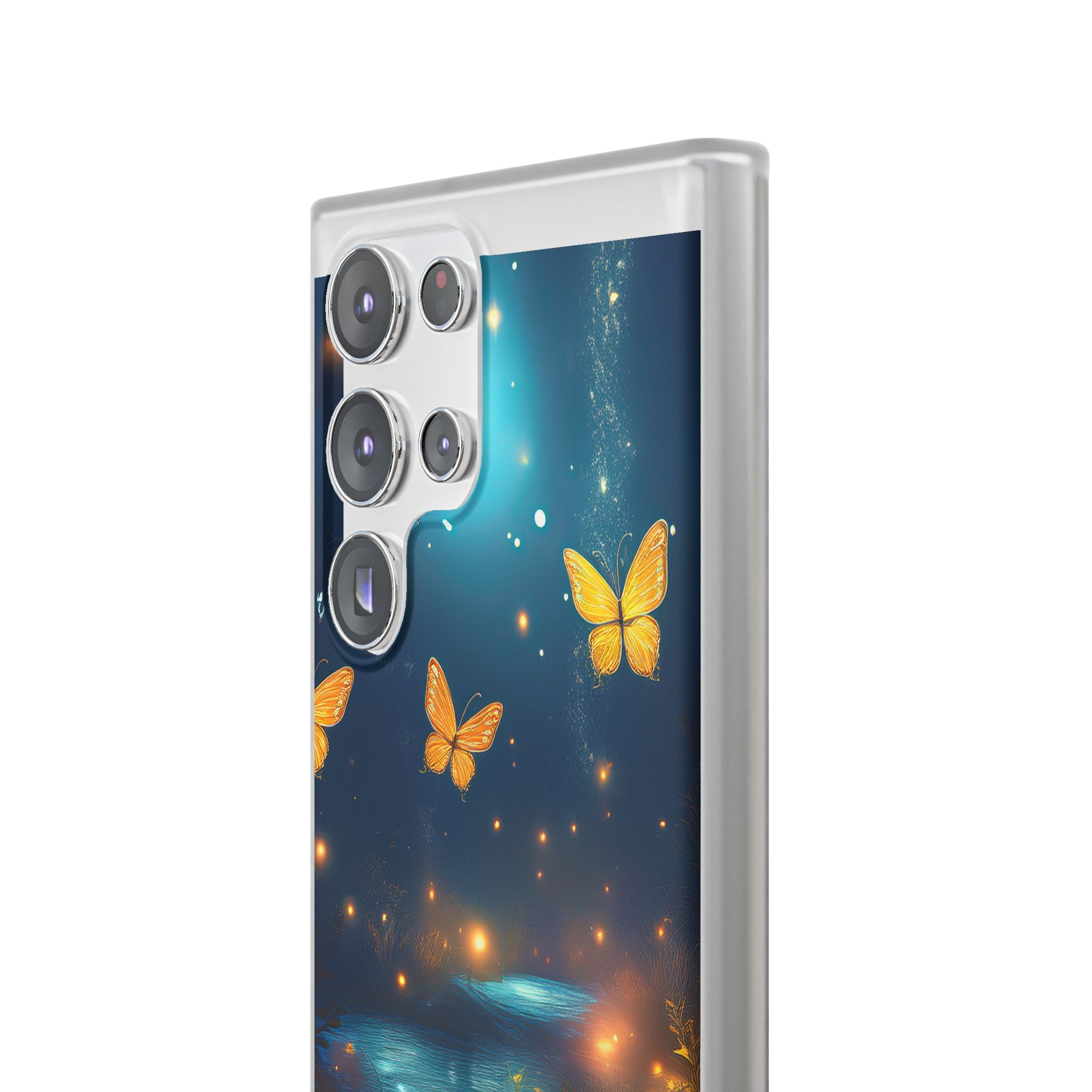 Butterfly Night Sky Phone Case – Glowing Firefly Fantasy for iPhone
