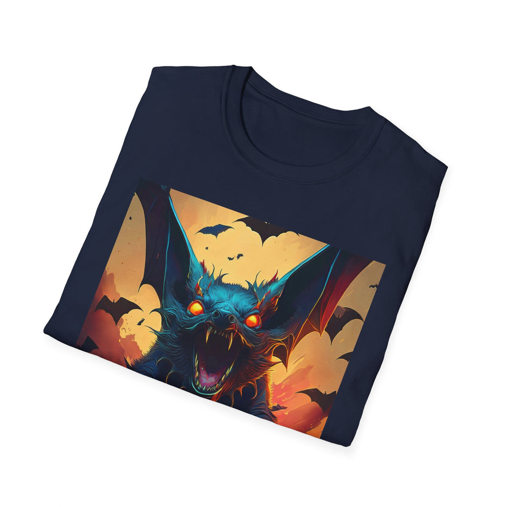 Halloween Bat Nightmare T-Shirt — Fiery Demon Bat Graphic Tee