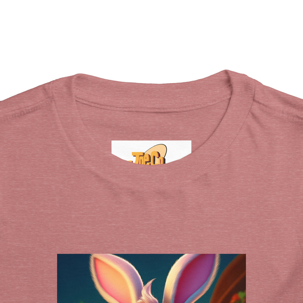 Easter Bunny Toddler Tee — Cute Bunny with Eggs Graphic Shirt
