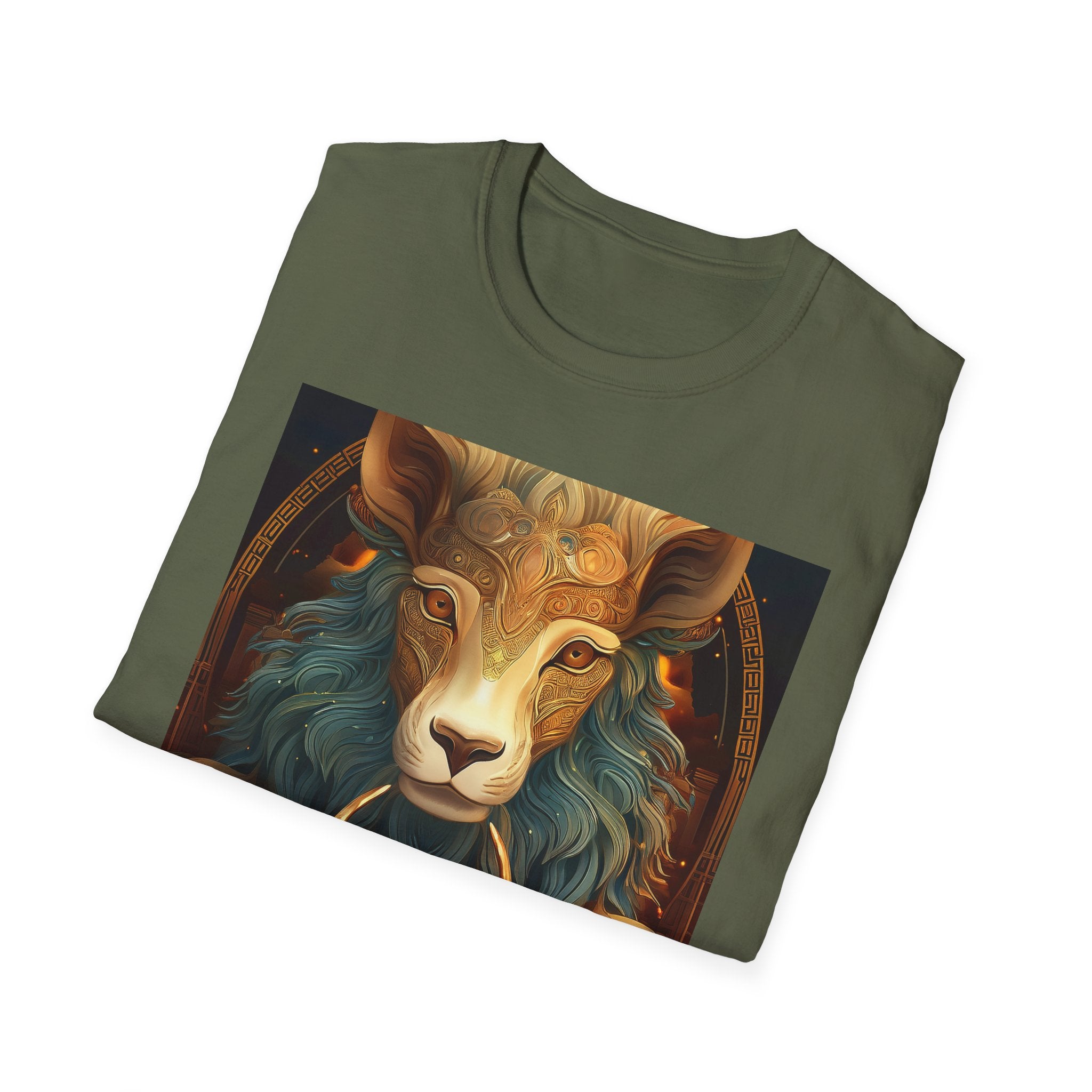 Mystic Ram & Herd Art T-Shirt — Zodiac Capricorn Goat Graphic Tee