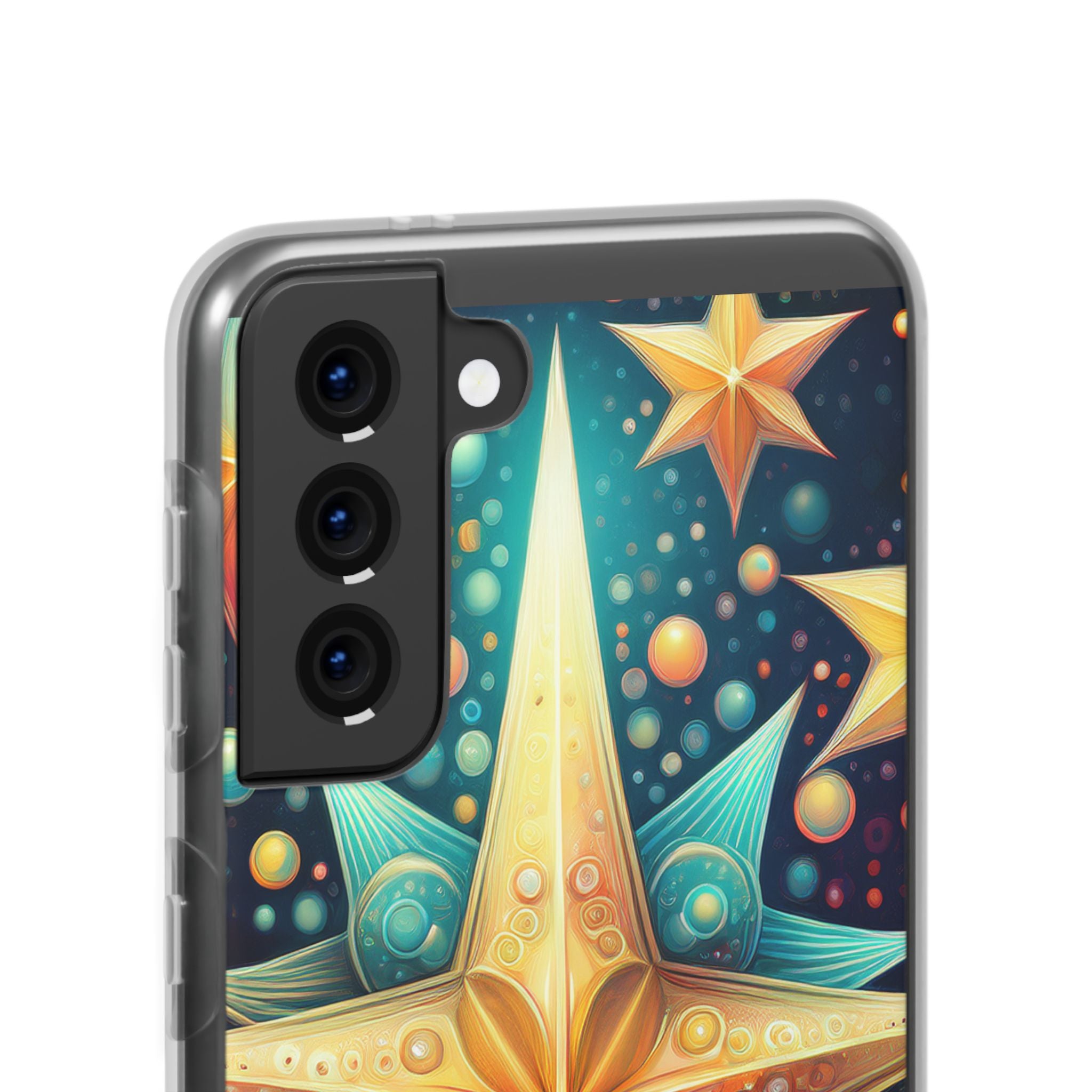 Starburst Galaxy Phone Case — Colorful Cosmic Star Design Flexible Case