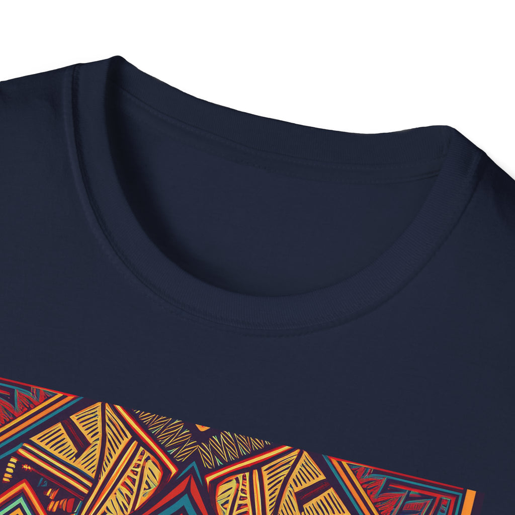 Geometric Tribal Pattern T-Shirt — Boho Vintage Aztec Graphic Tee