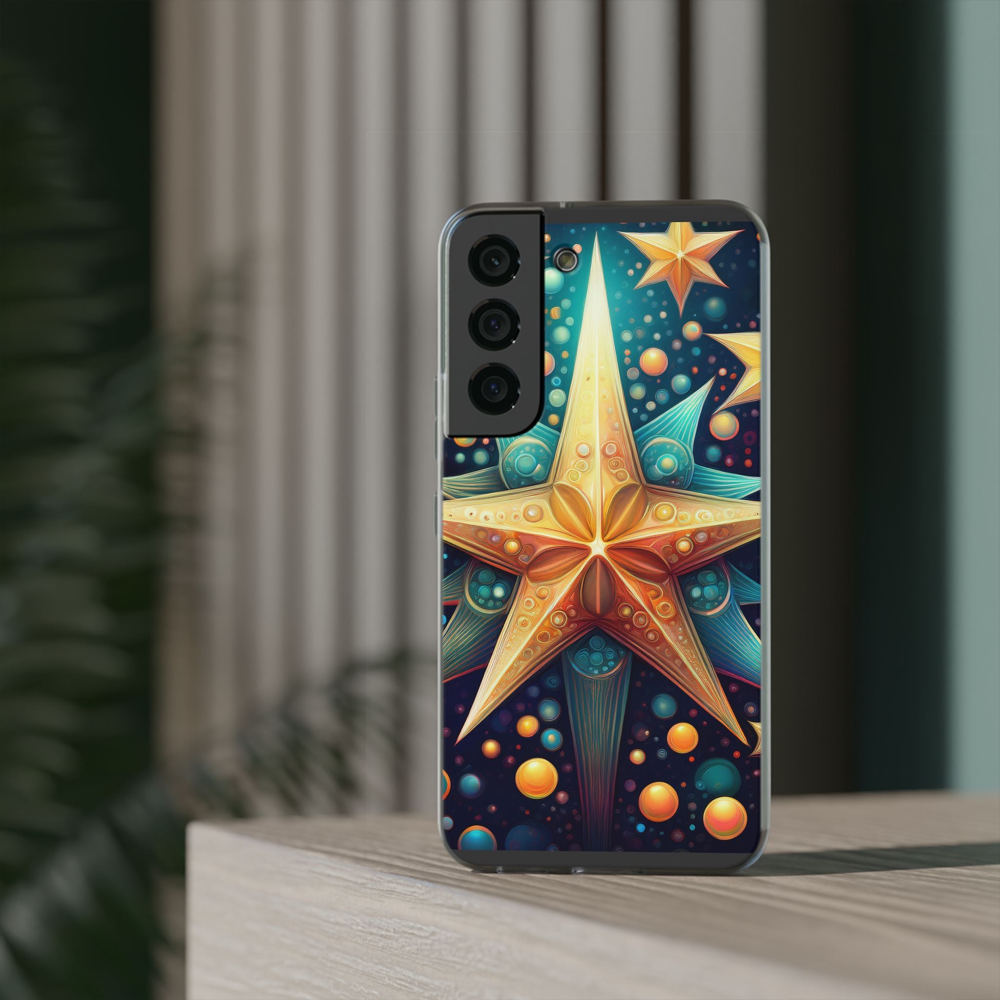 Starburst Galaxy Phone Case — Colorful Cosmic Star Design Flexible Case