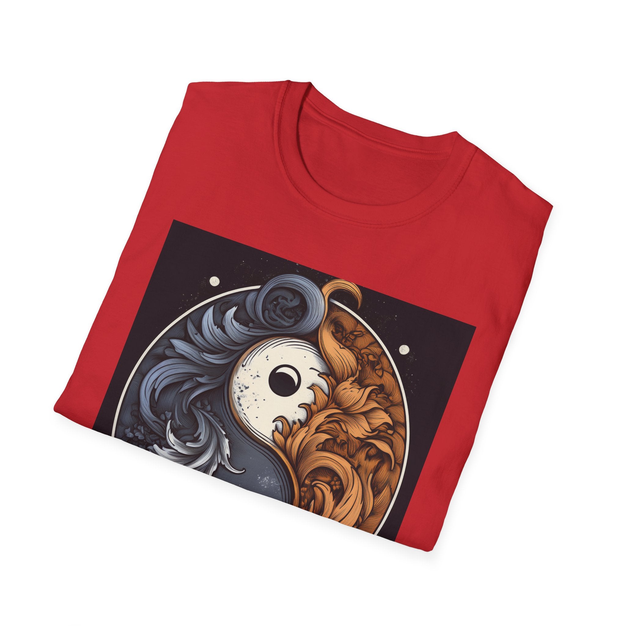 Yin Yang Dragon T-Shirt – Fire & Ice Balance Graphic Tee