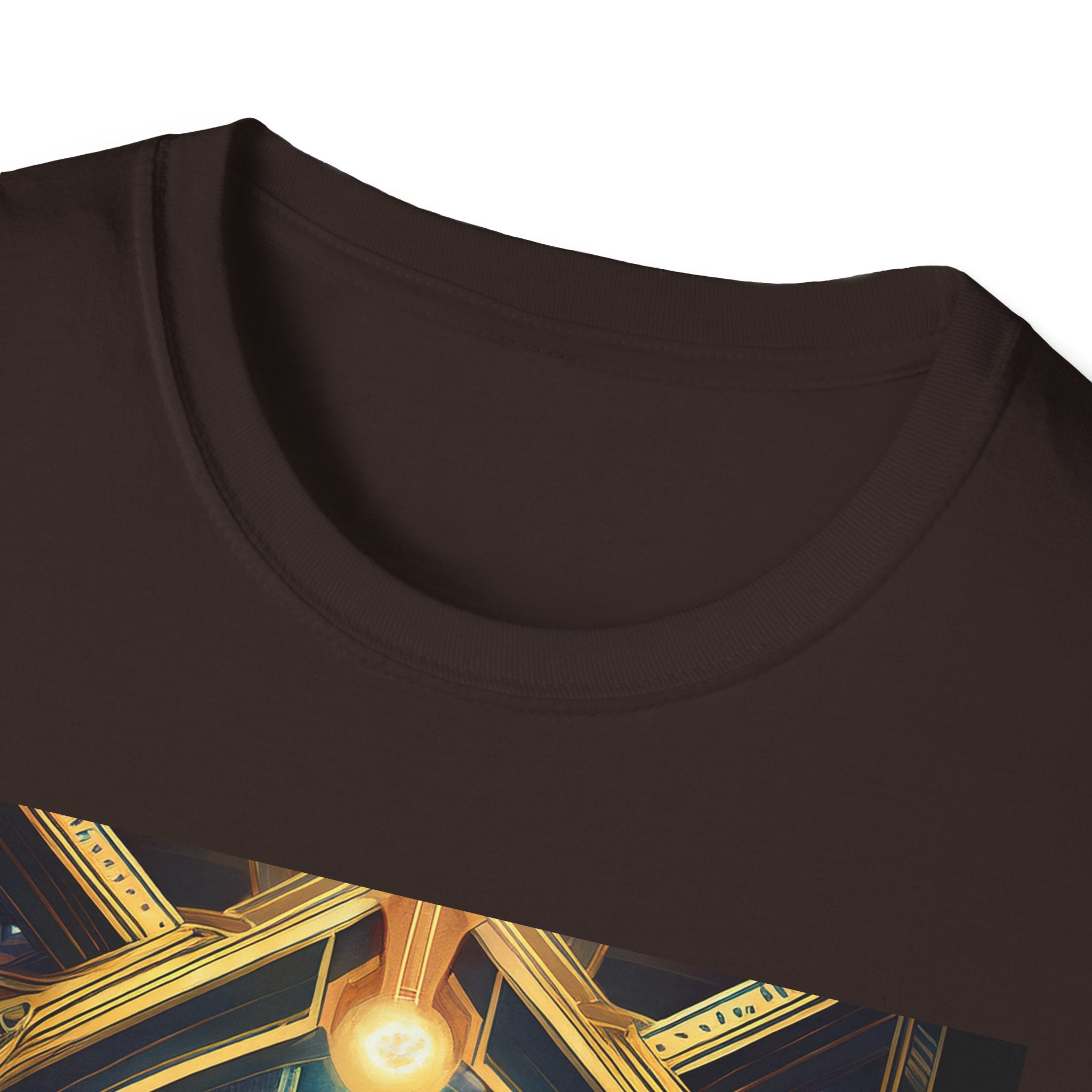 Mystic Observatory Art Tee — Cosmic Circle Gathering Graphic T-Shirt