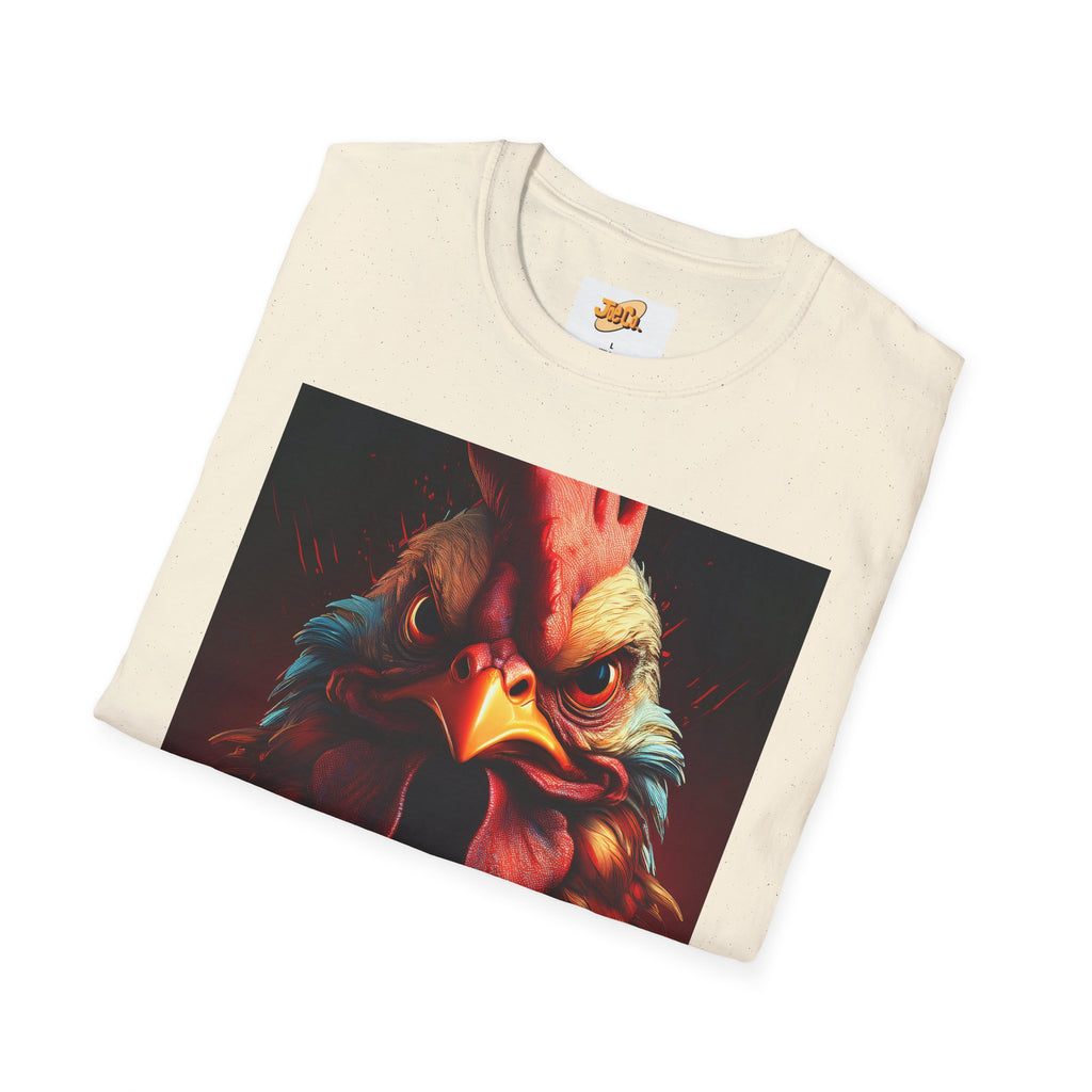Rooster Portrait T-Shirt – Bold Vintage Farmhouse Rooster Art Tee