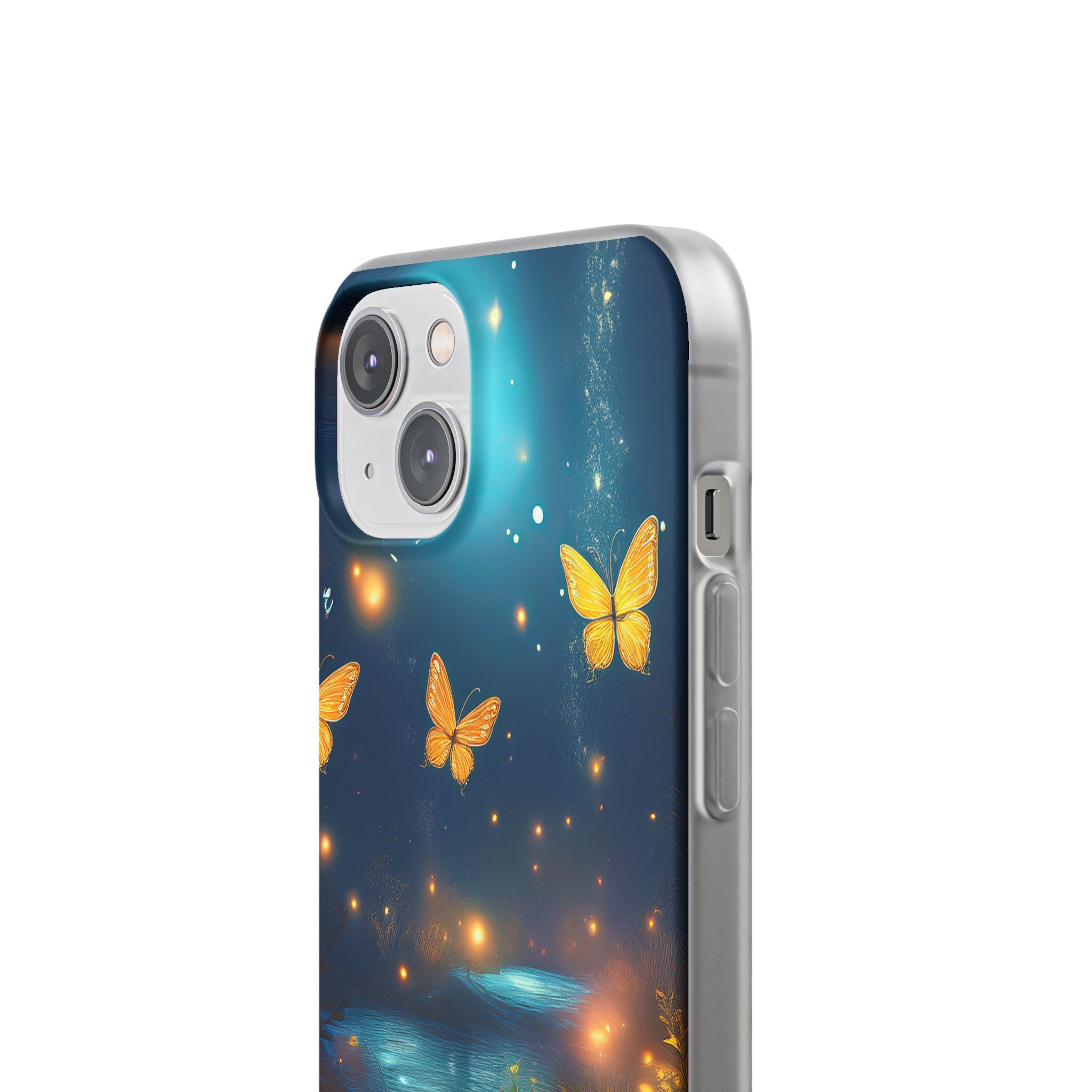 Butterfly Night Sky Phone Case – Glowing Firefly Fantasy for iPhone