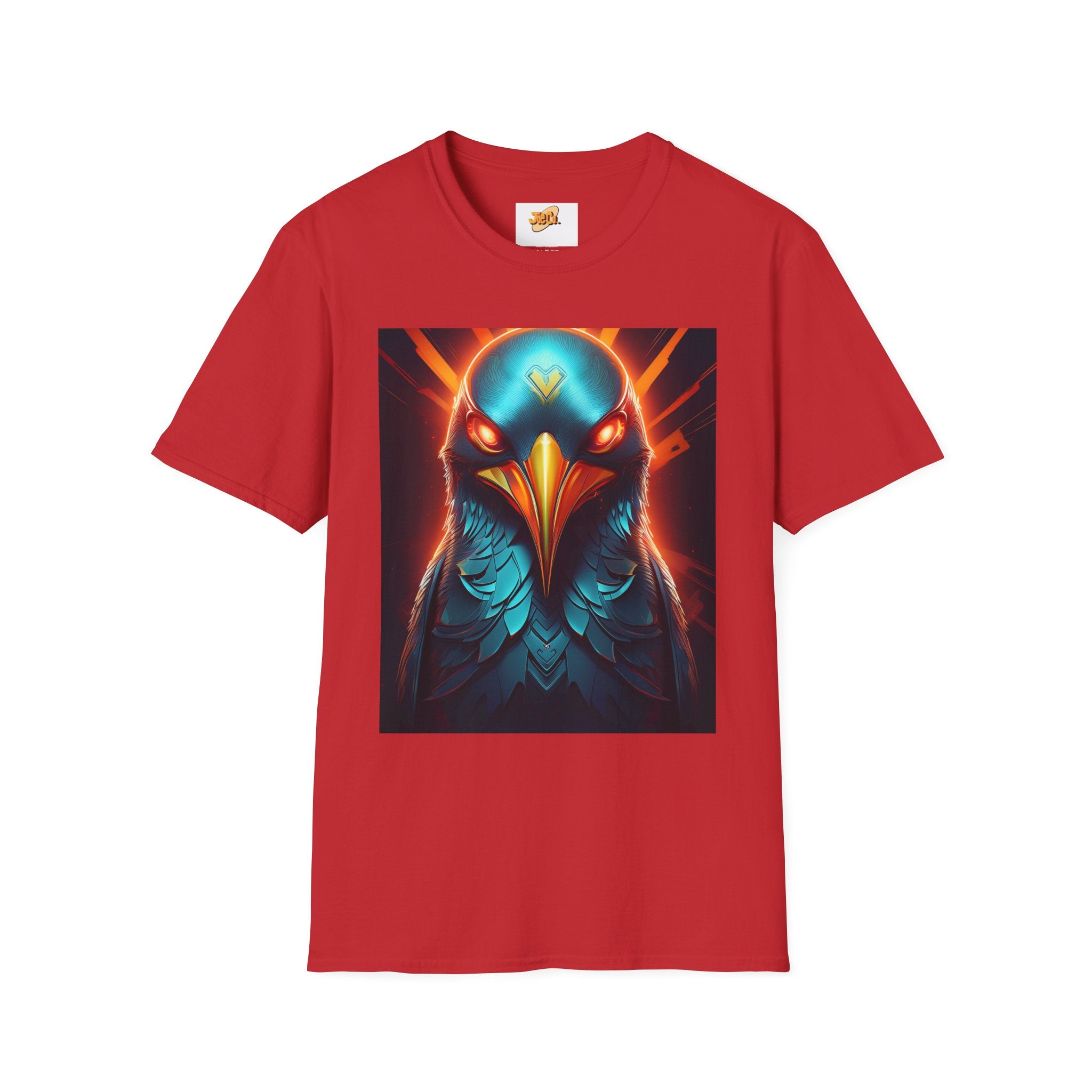 Mystic Raven Graphic T-Shirt — Neon Bird Art Tee
