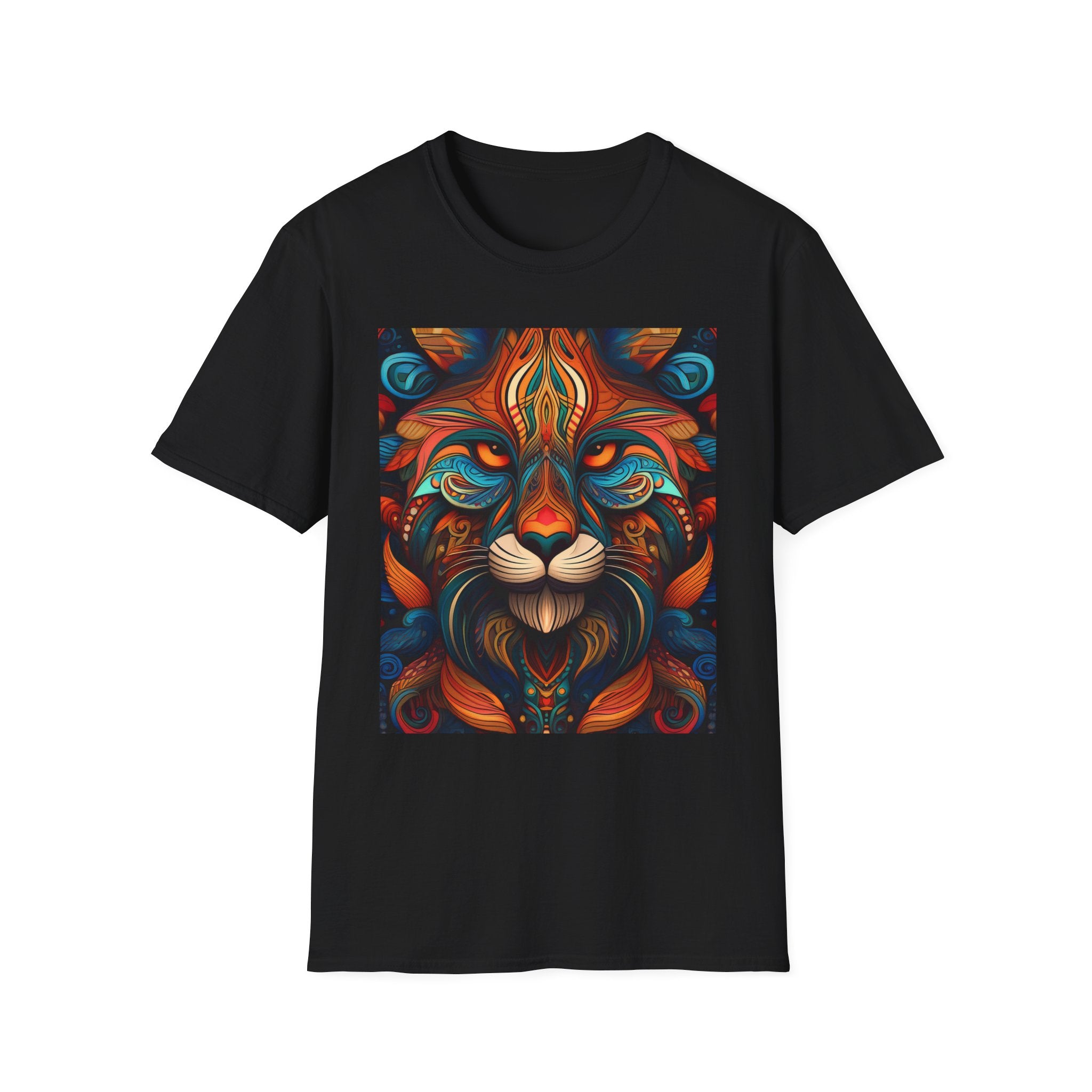 Lion Mandala T-Shirt — Colorful Psychedelic Lion Graphic Tee