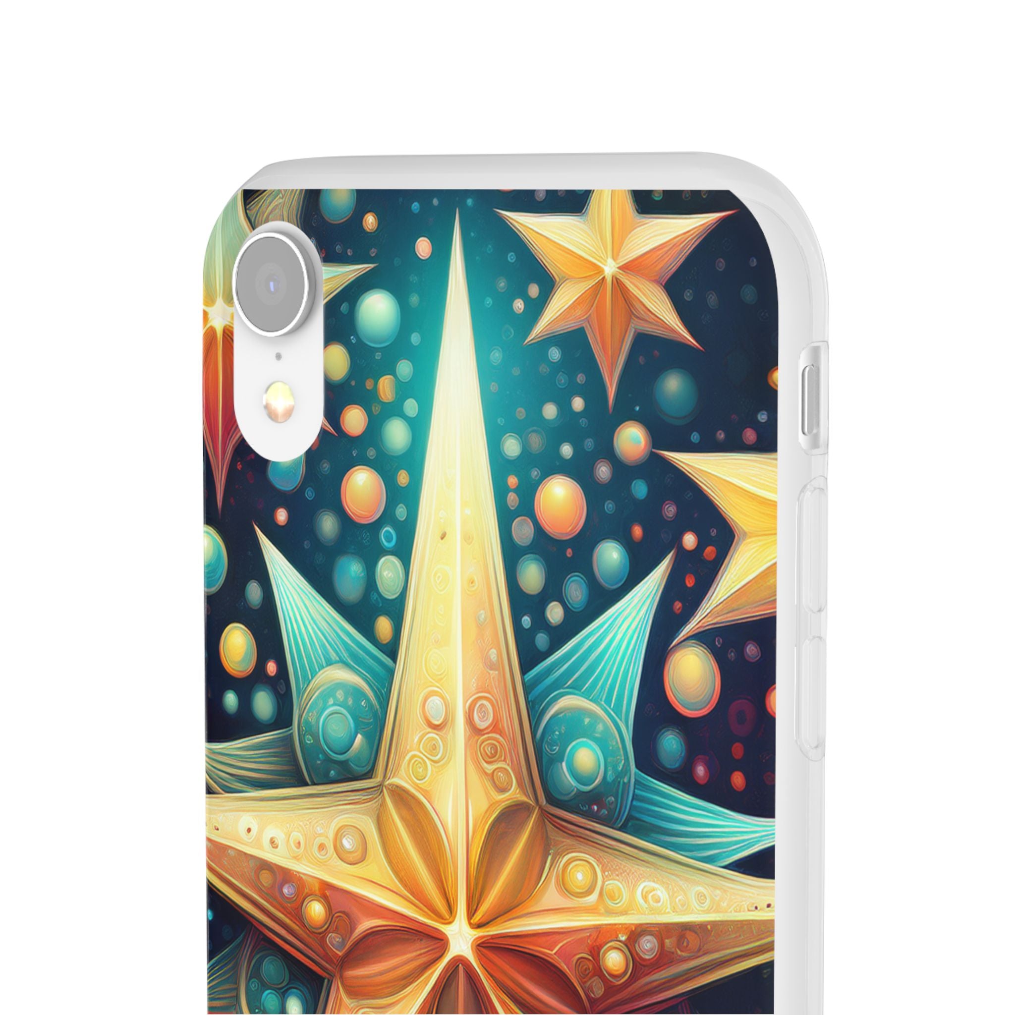 Starburst Galaxy Phone Case — Colorful Cosmic Star Design Flexible Case