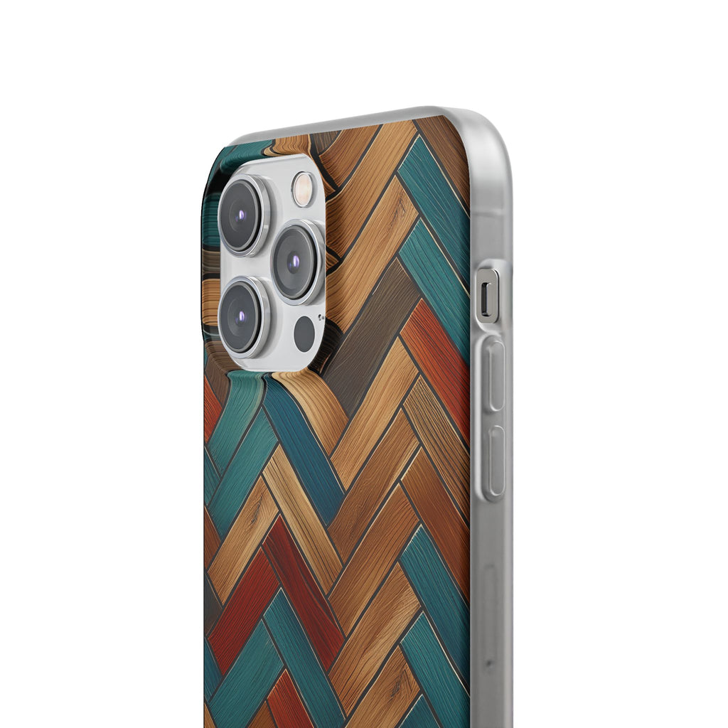 Herringbone Wood Pattern Flexi Phone Case