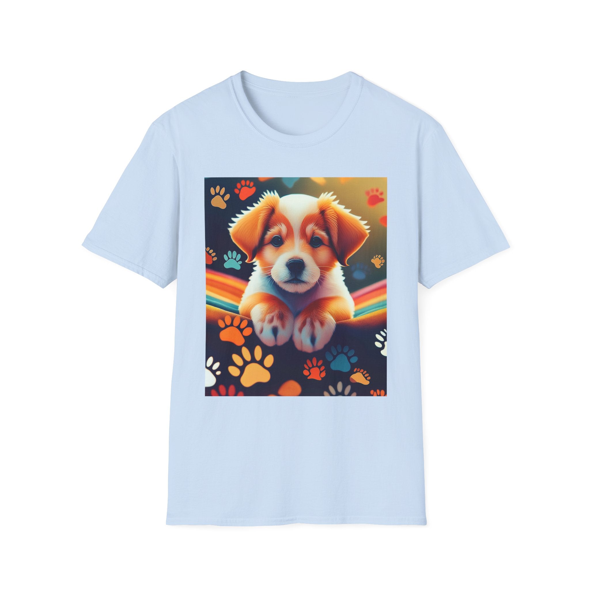 Puppy Paw Rainbow T-Shirt — Cute Puppy Graphic Tee