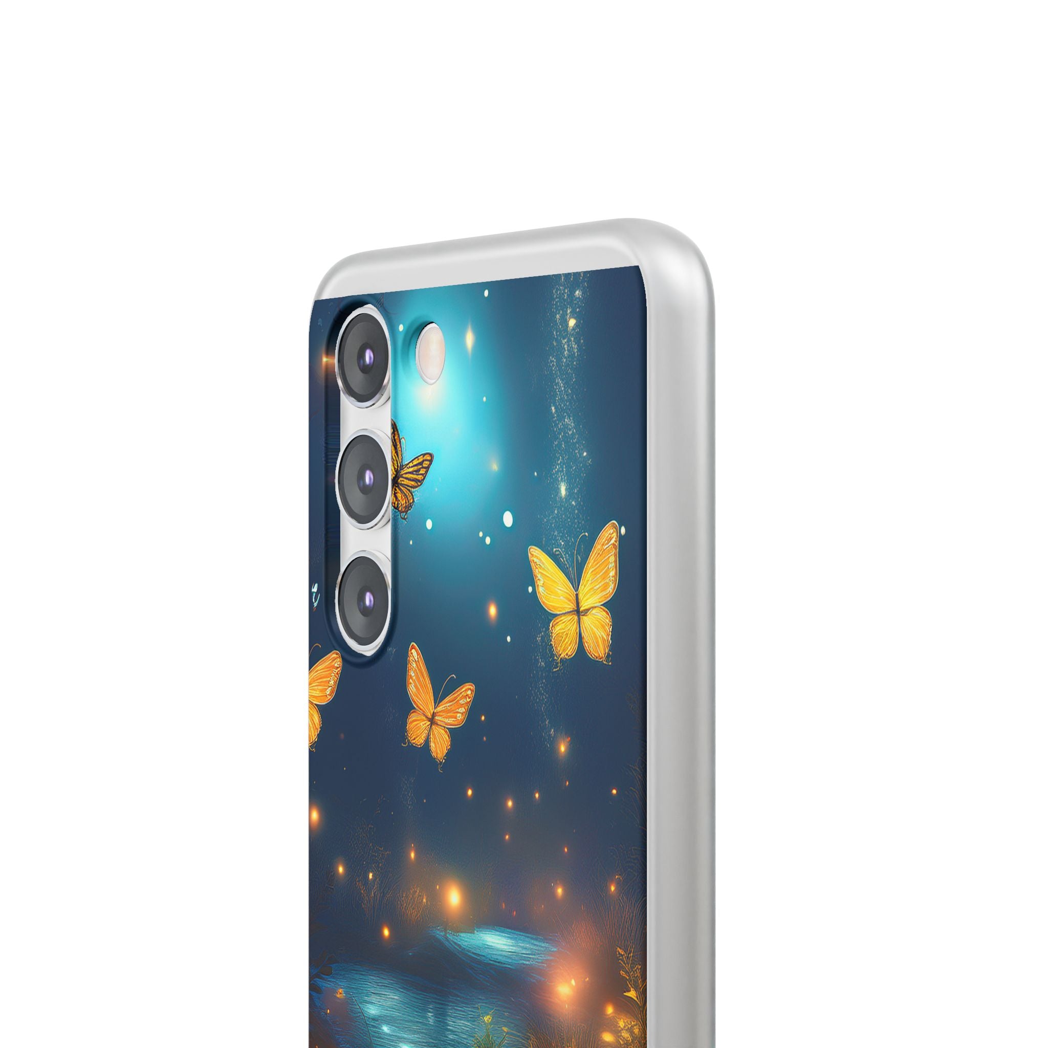 Butterfly Night Sky Phone Case – Glowing Firefly Fantasy for iPhone