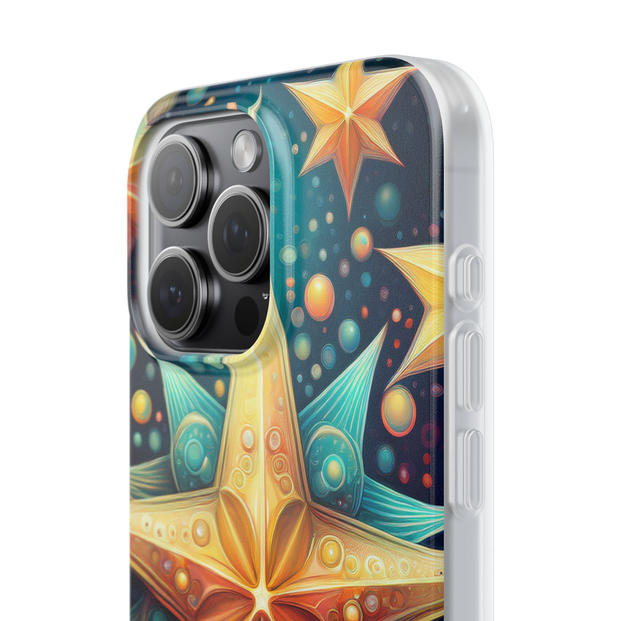 Starburst Galaxy Phone Case — Colorful Cosmic Star Design Flexible Case