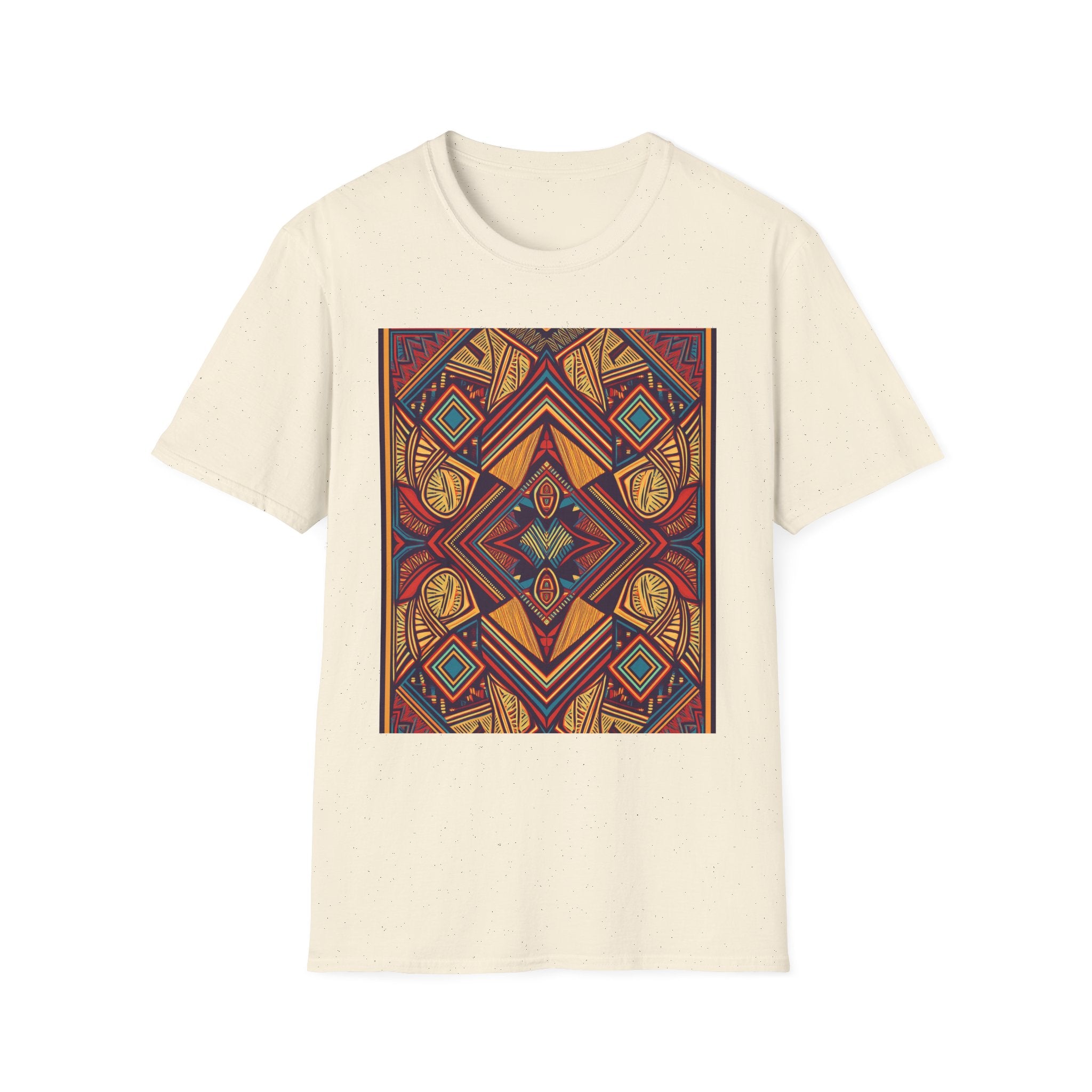 Geometric Tribal Pattern T-Shirt — Boho Vintage Aztec Graphic Tee