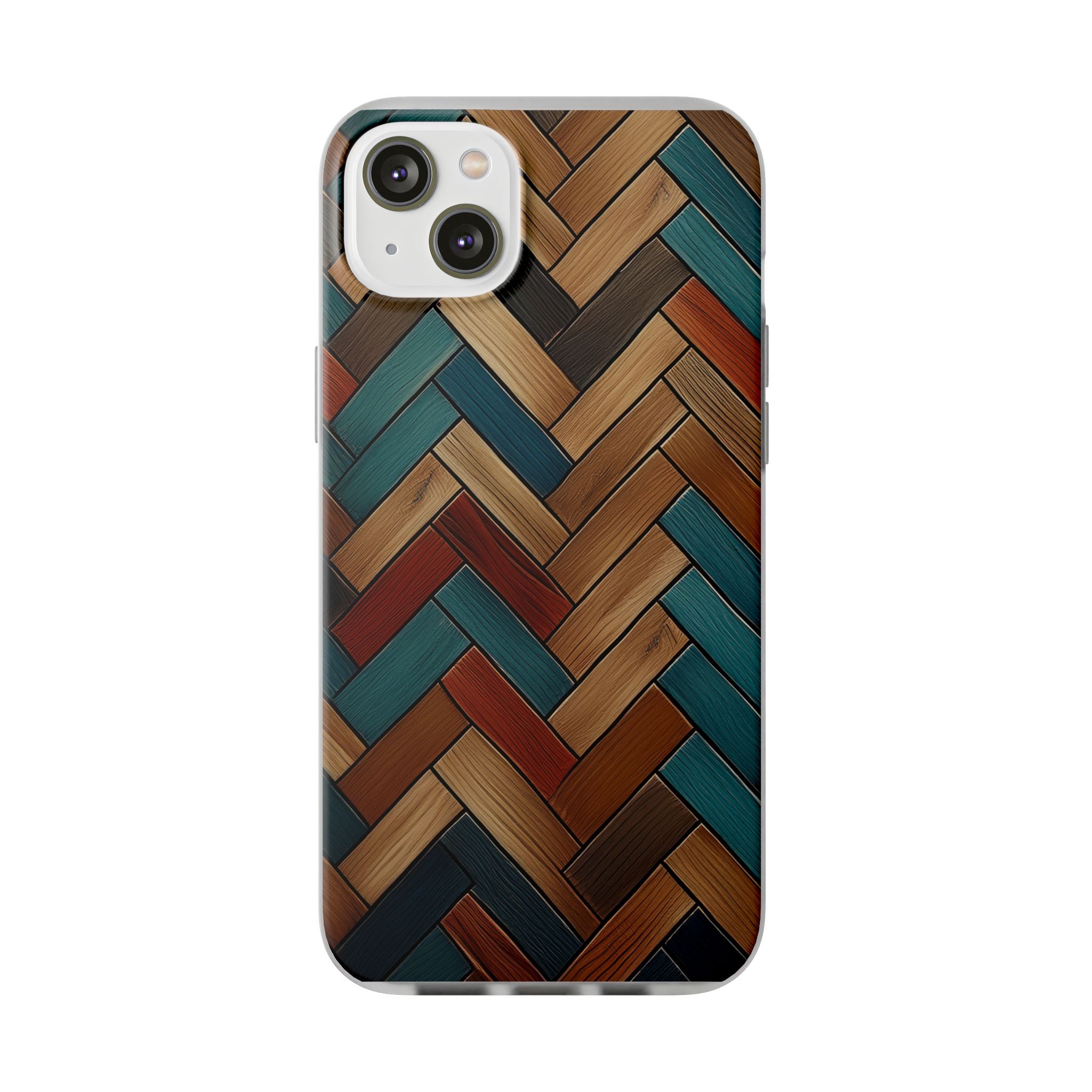Herringbone Wood Pattern Flexi Phone Case