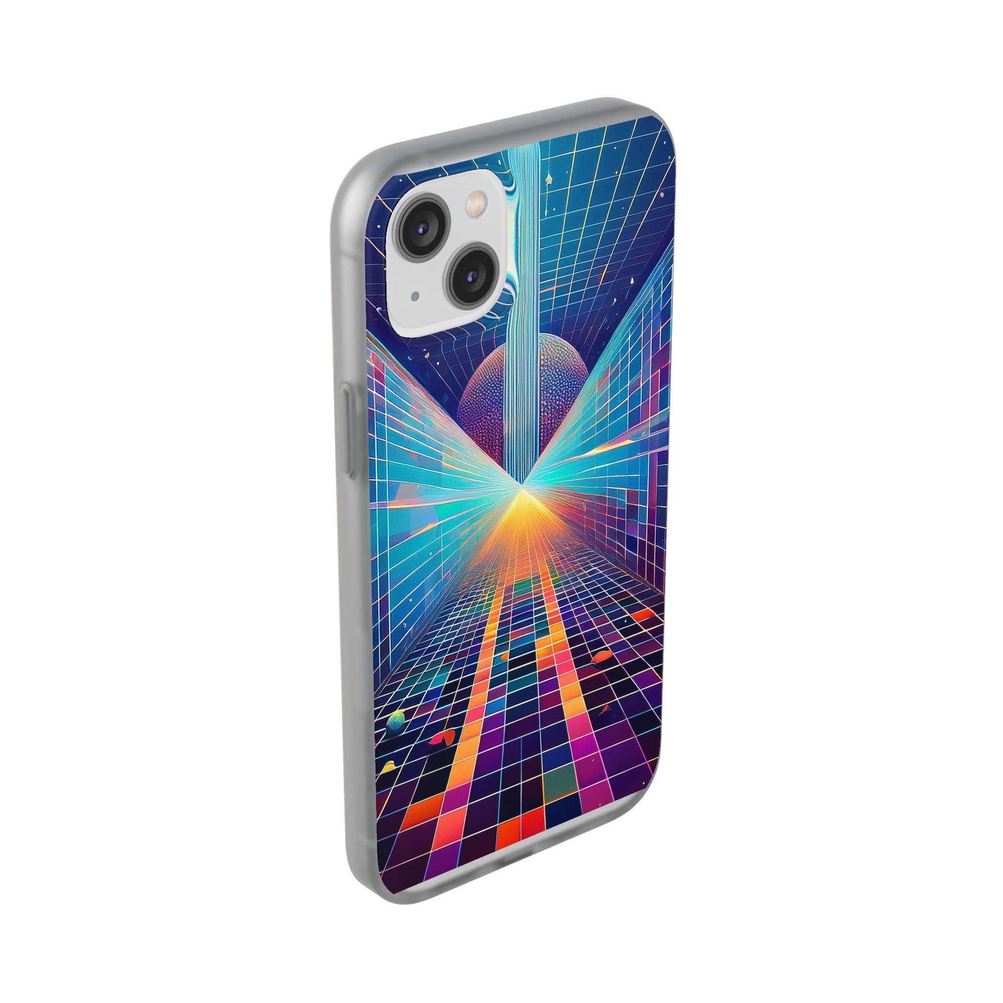 Retro Wave Phone Case — Neon Grid Sci‑Fi iPhone Cover