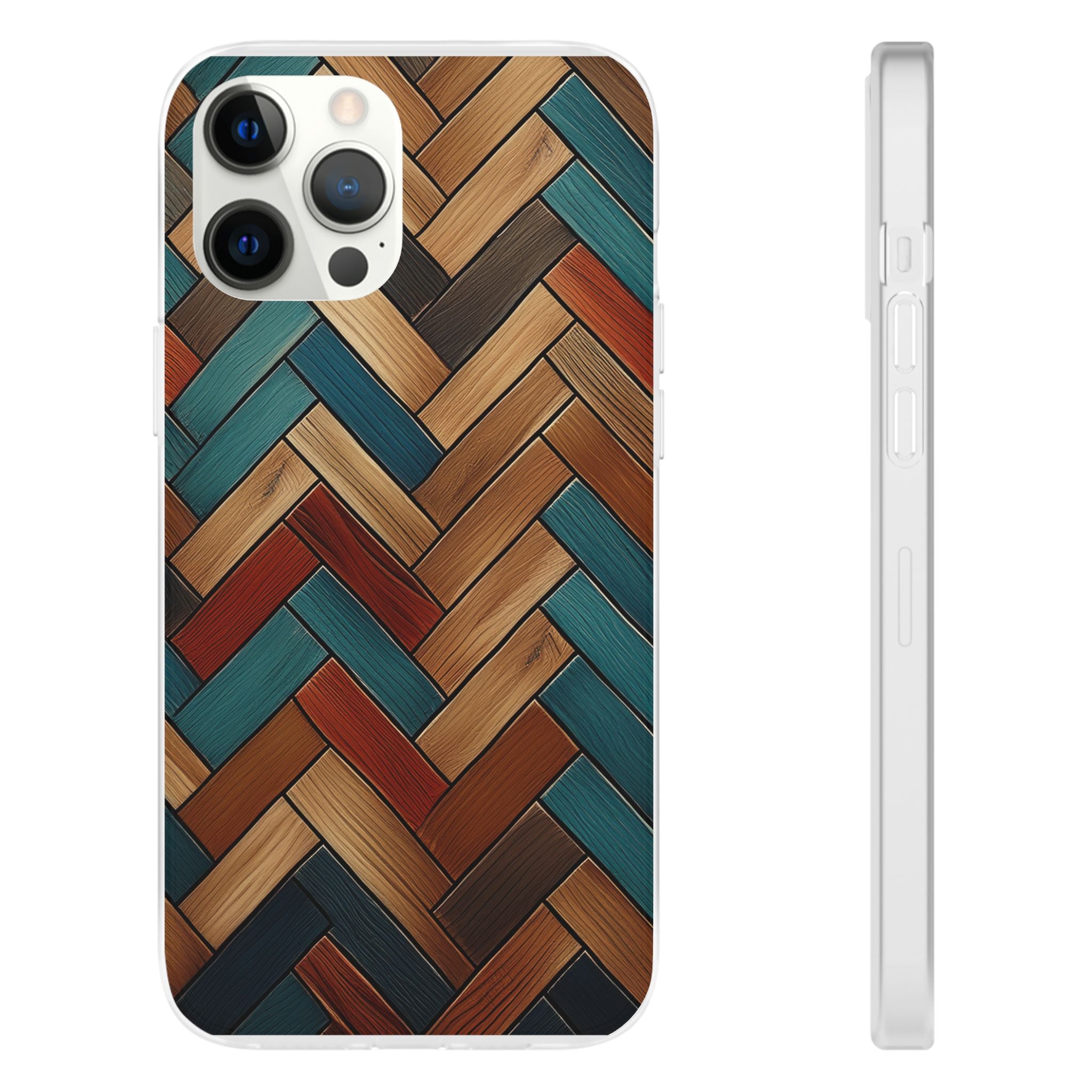 Herringbone Wood Pattern Flexi Phone Case