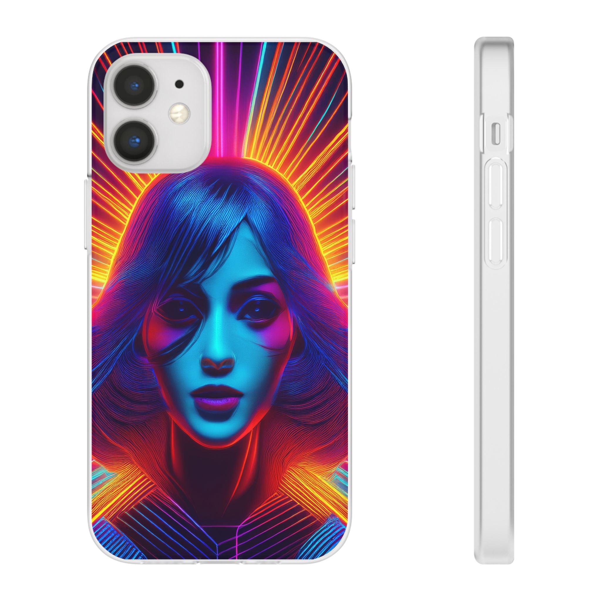 Phone Case — Neon Retro Portrait Mandala