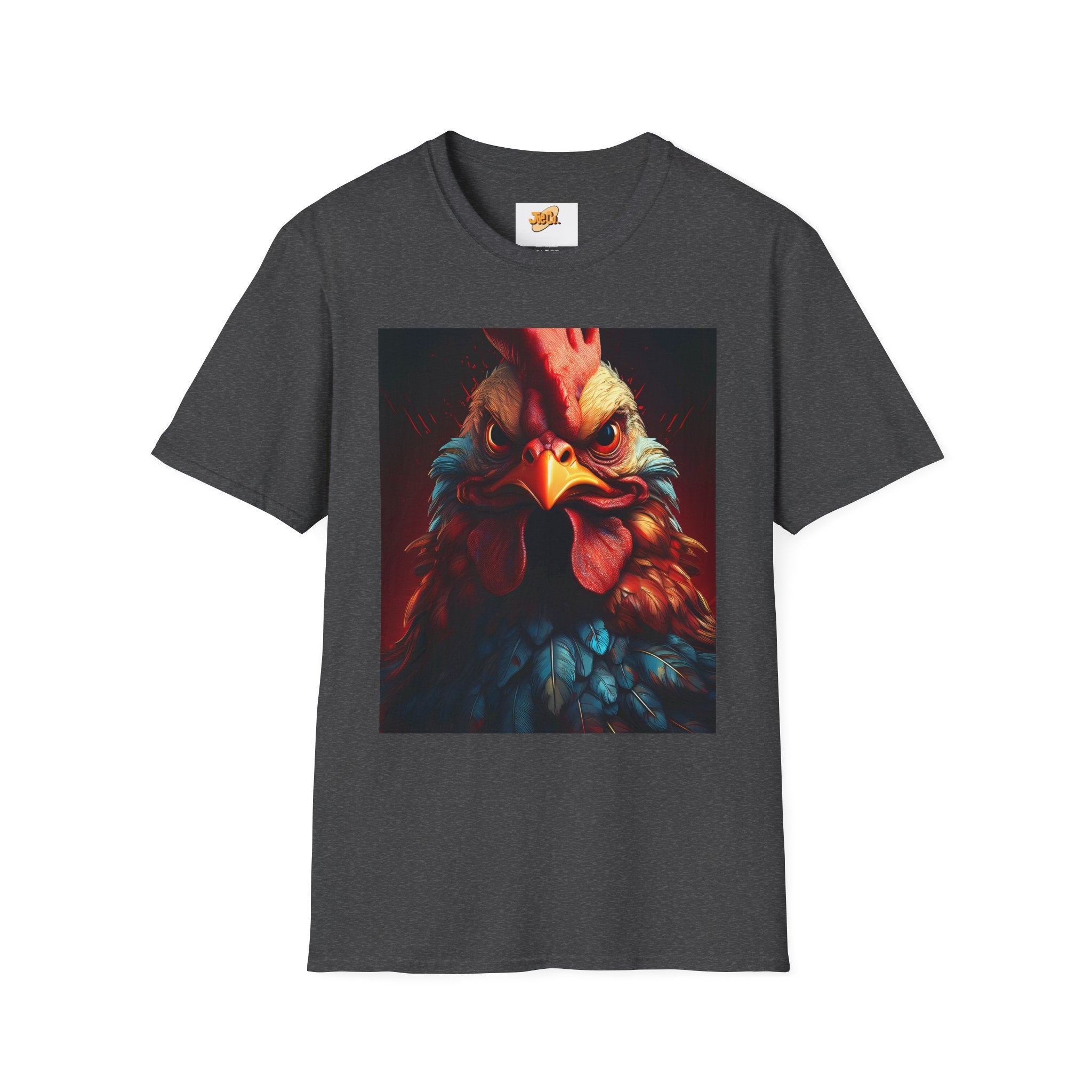 Rooster Portrait T-Shirt – Bold Vintage Farmhouse Rooster Art Tee