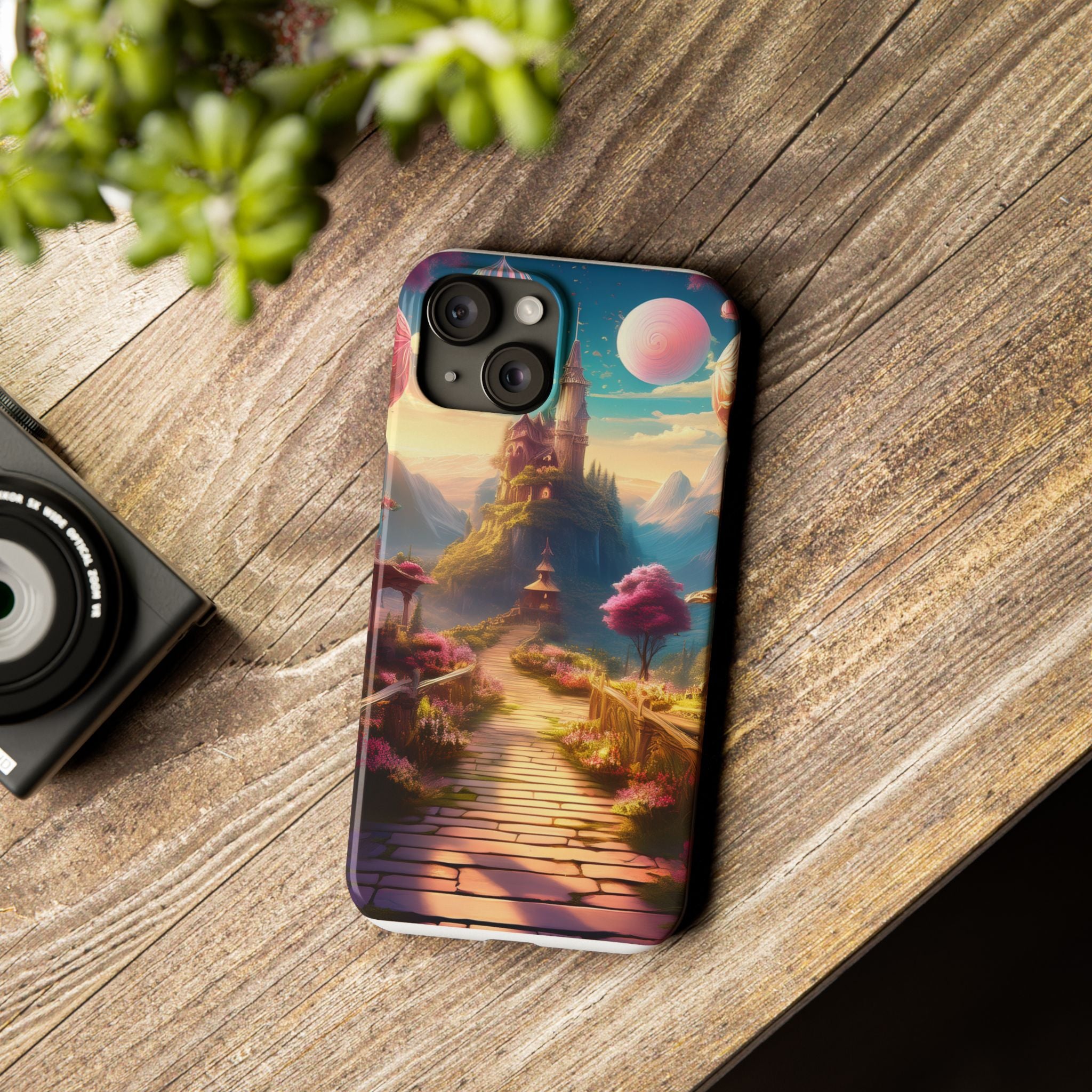 Slim Phone Case — Fantasy Castle Path Scenic iPhone Case