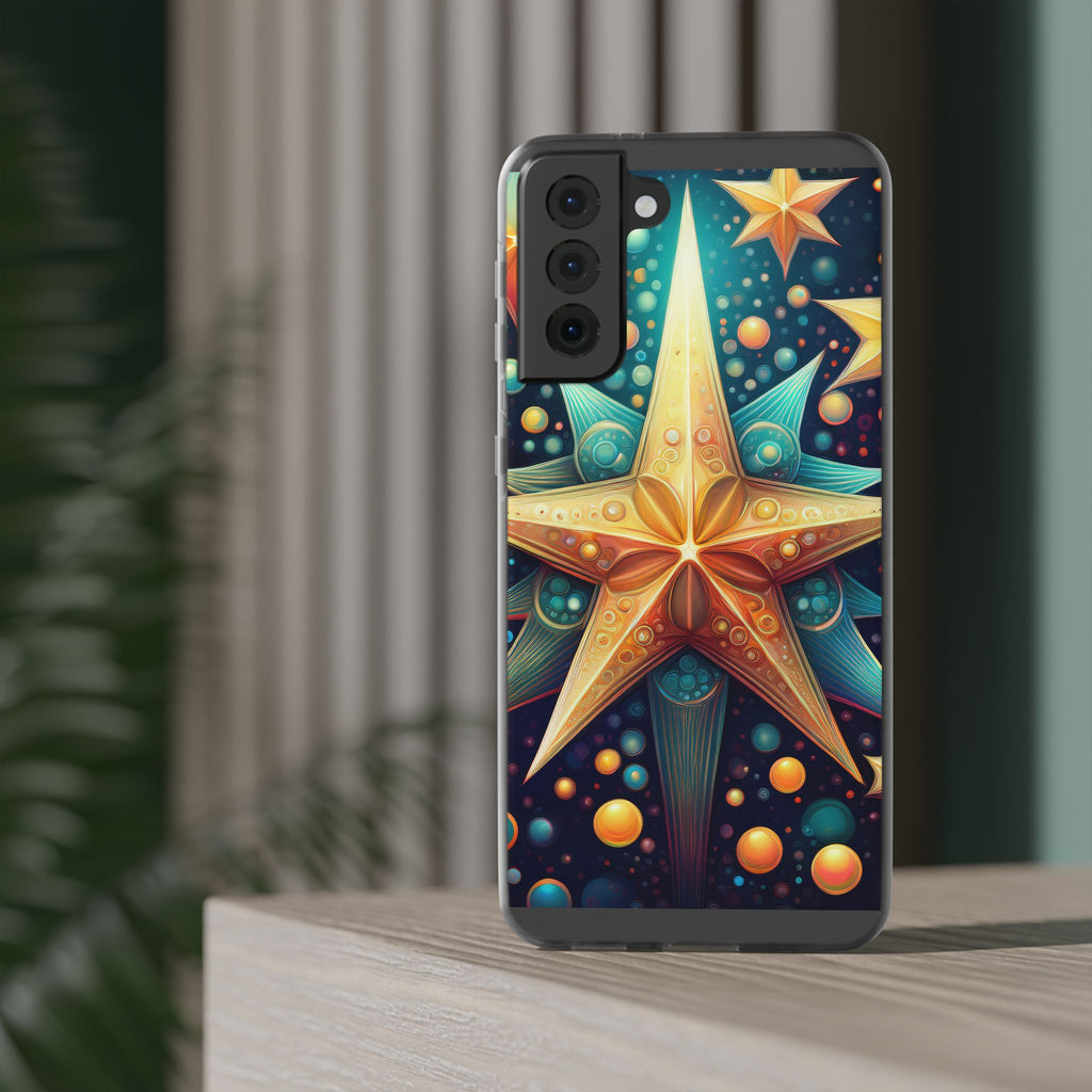 Starburst Galaxy Phone Case — Colorful Cosmic Star Design Flexible Case