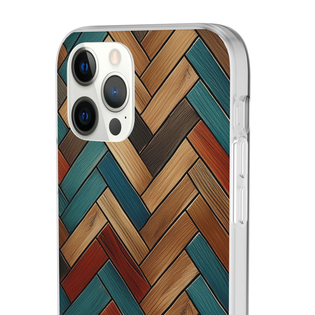 Herringbone Wood Pattern Flexi Phone Case