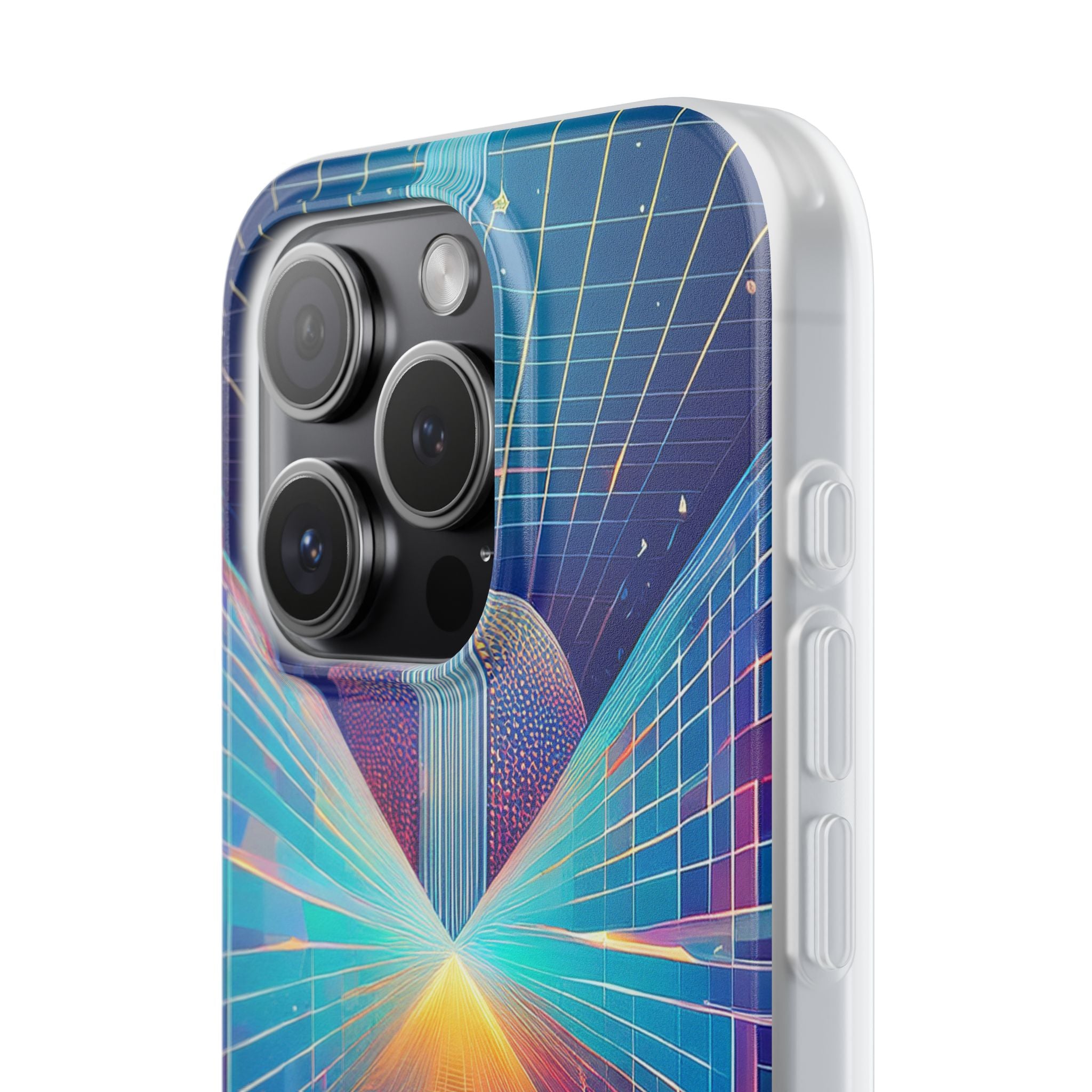 Retro Wave Phone Case — Neon Grid Sci‑Fi iPhone Cover