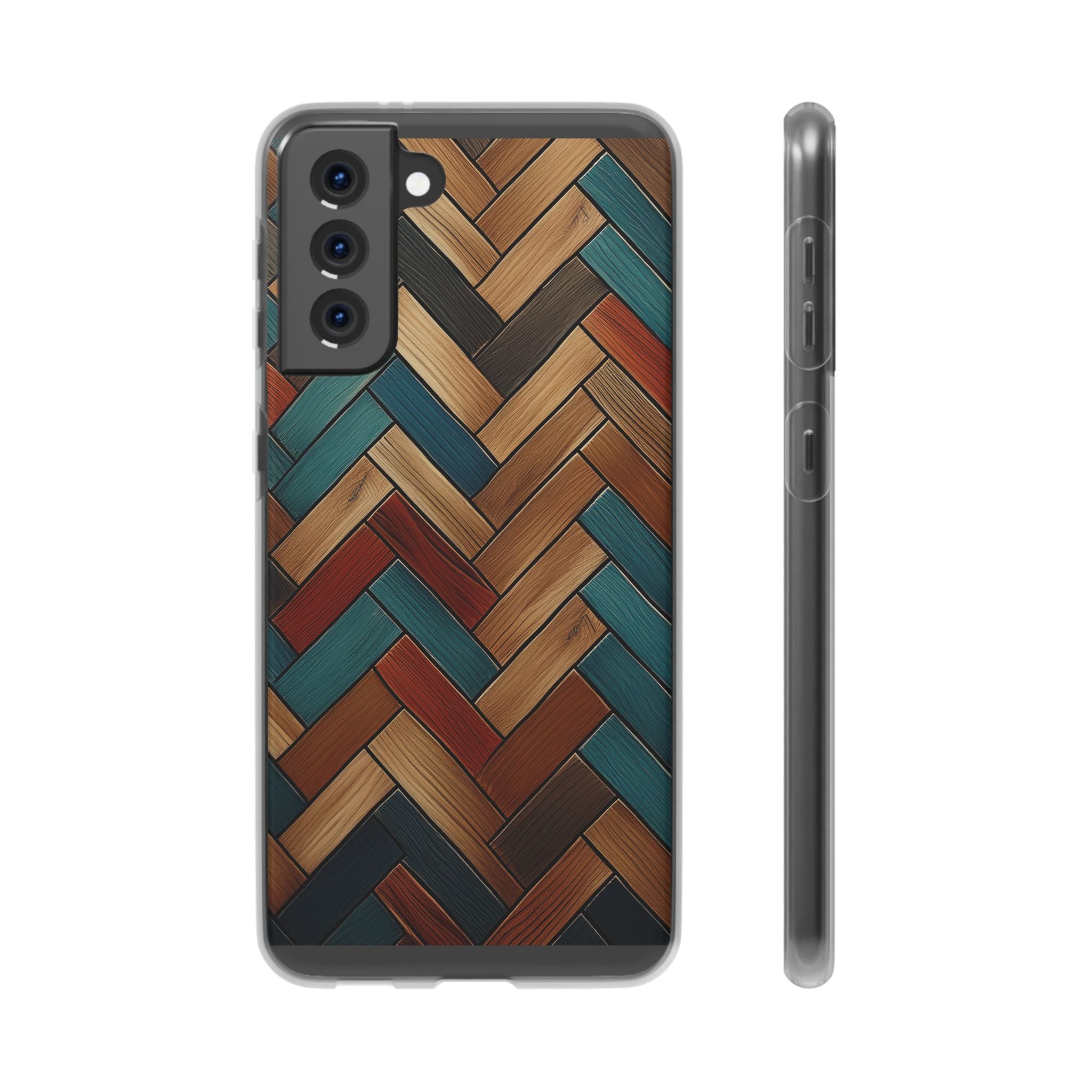 Herringbone Wood Pattern Flexi Phone Case