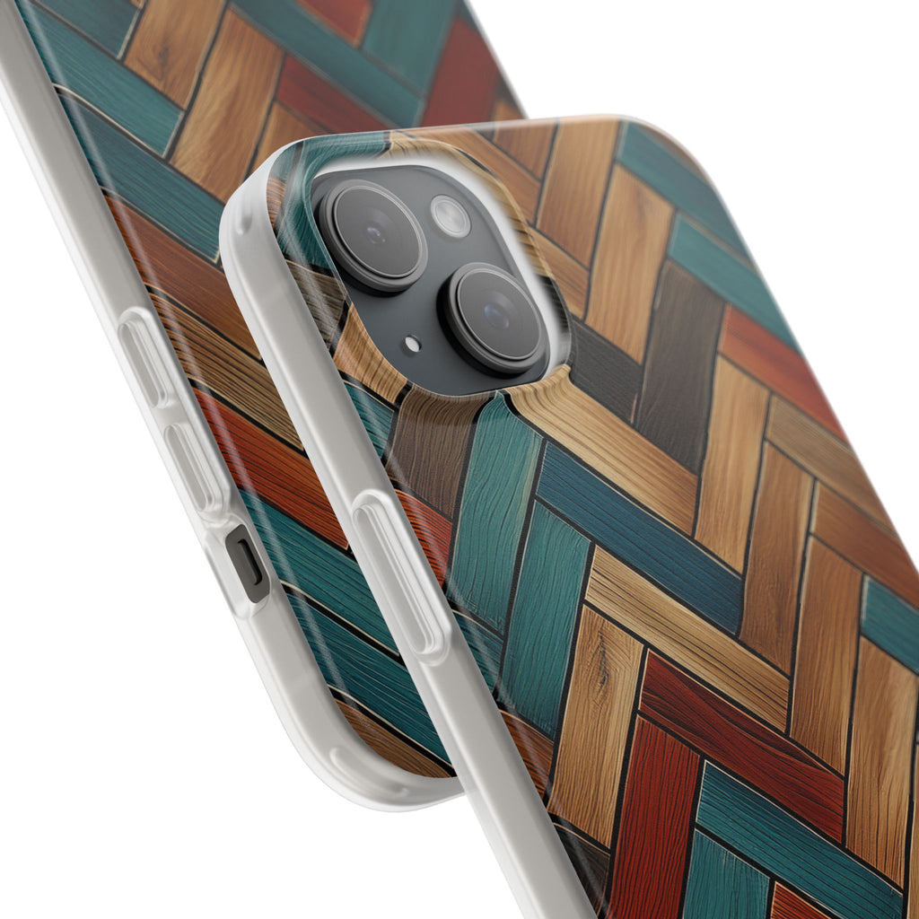 Herringbone Wood Pattern Flexi Phone Case