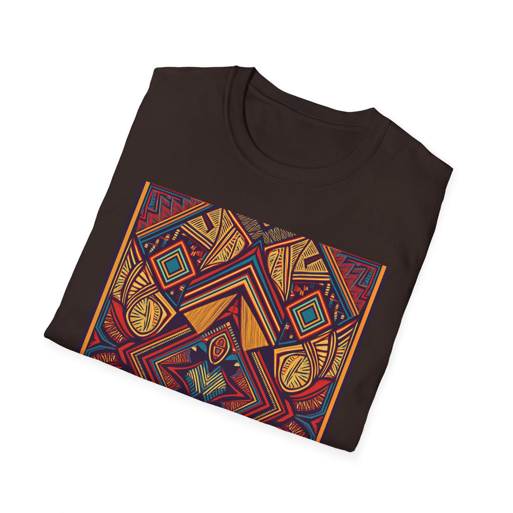 Geometric Tribal Pattern T-Shirt — Boho Vintage Aztec Graphic Tee